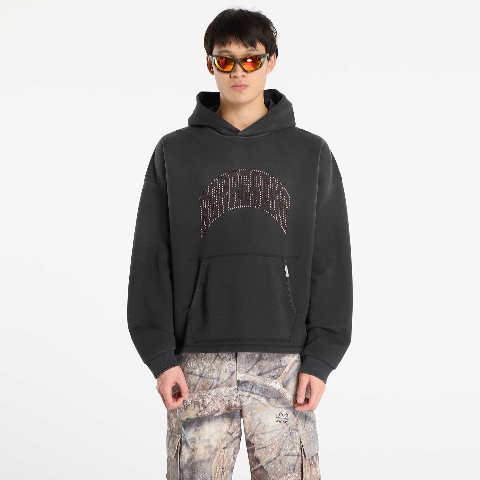 Hoodies für Männer REPRESENT Embellished Hoodie UNISEX Stained Black