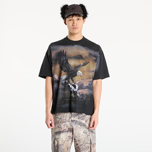 Tricou REPRESENT Chrome Flight T-Shirt UNISEX Stained Black