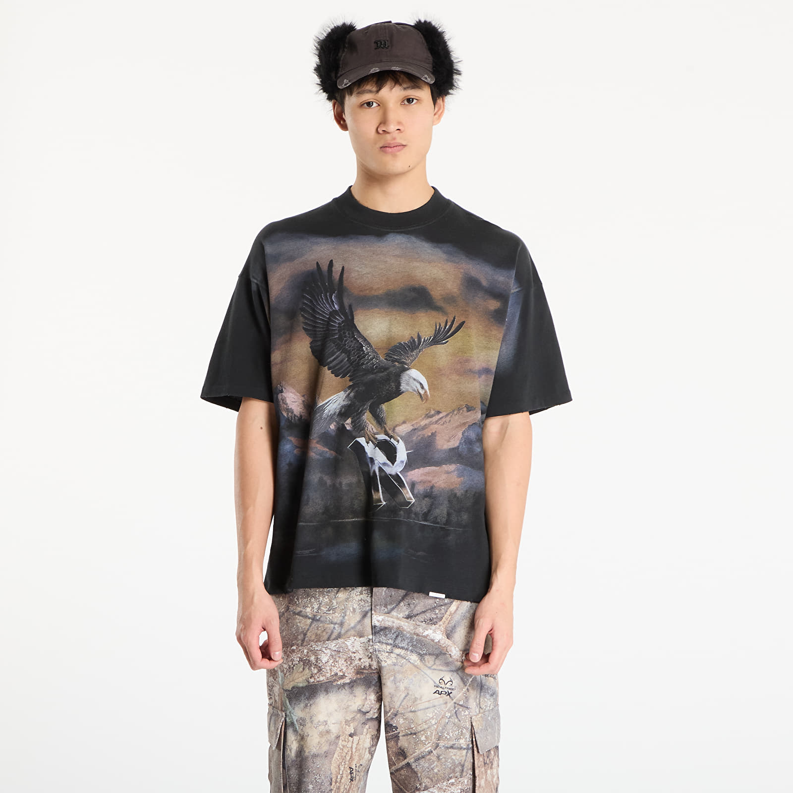 Tricouri bărbați REPRESENT Chrome Flight T-Shirt UNISEX Stained Black