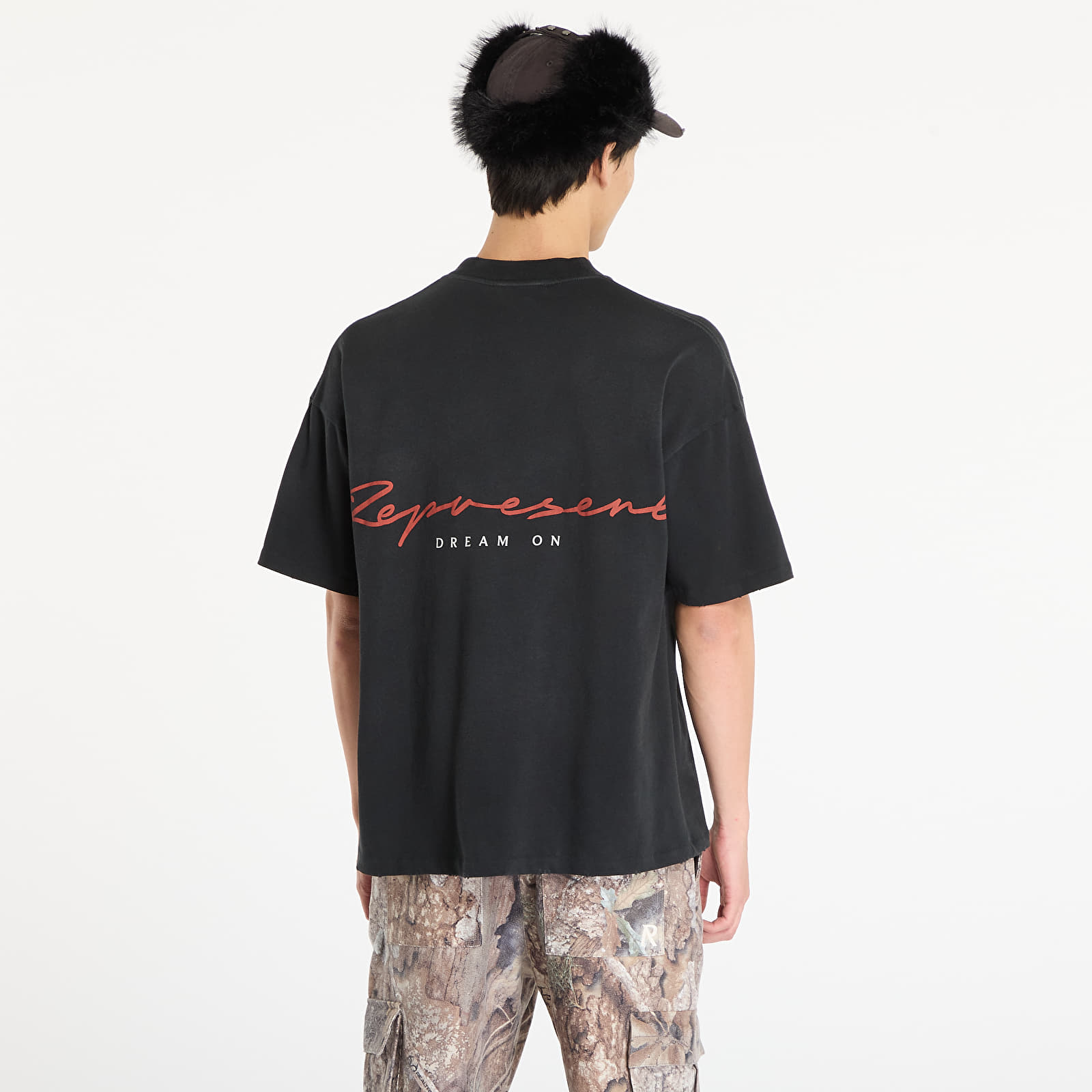 Tricouri bărbați REPRESENT Chrome Flight T-Shirt UNISEX Stained Black