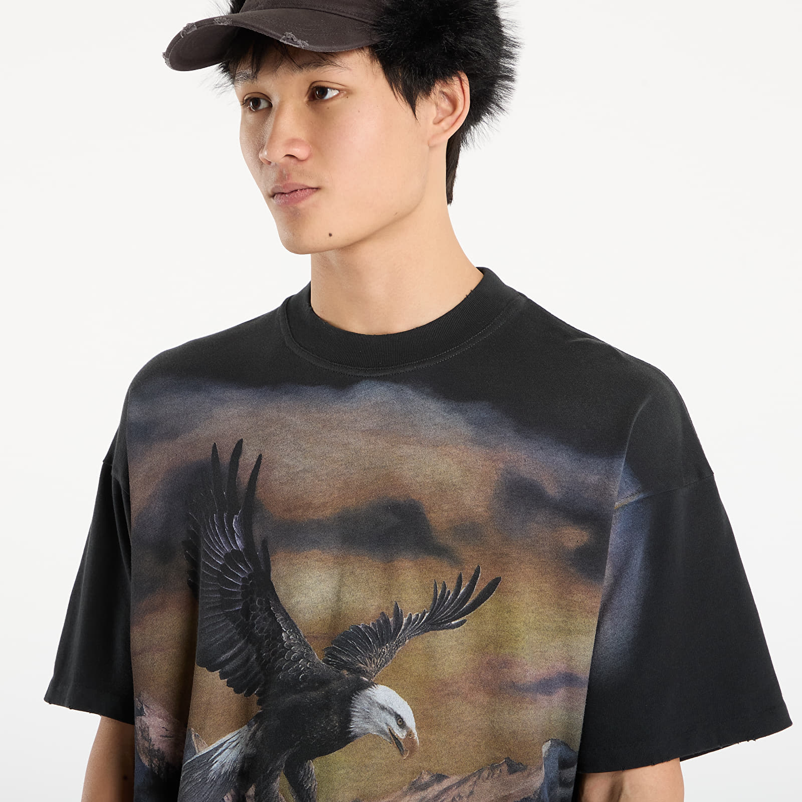 Tricouri bărbați REPRESENT Chrome Flight T-Shirt UNISEX Stained Black