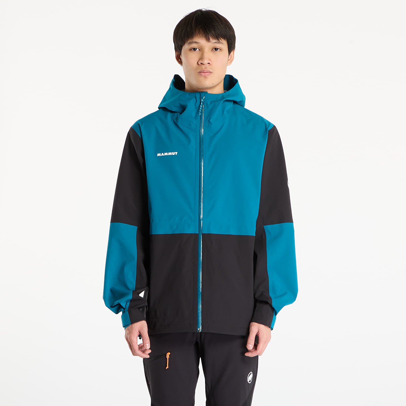 Jakker for menn Mammut Linard Guide HS Hooded Jacket Men Black/ Deep Teal