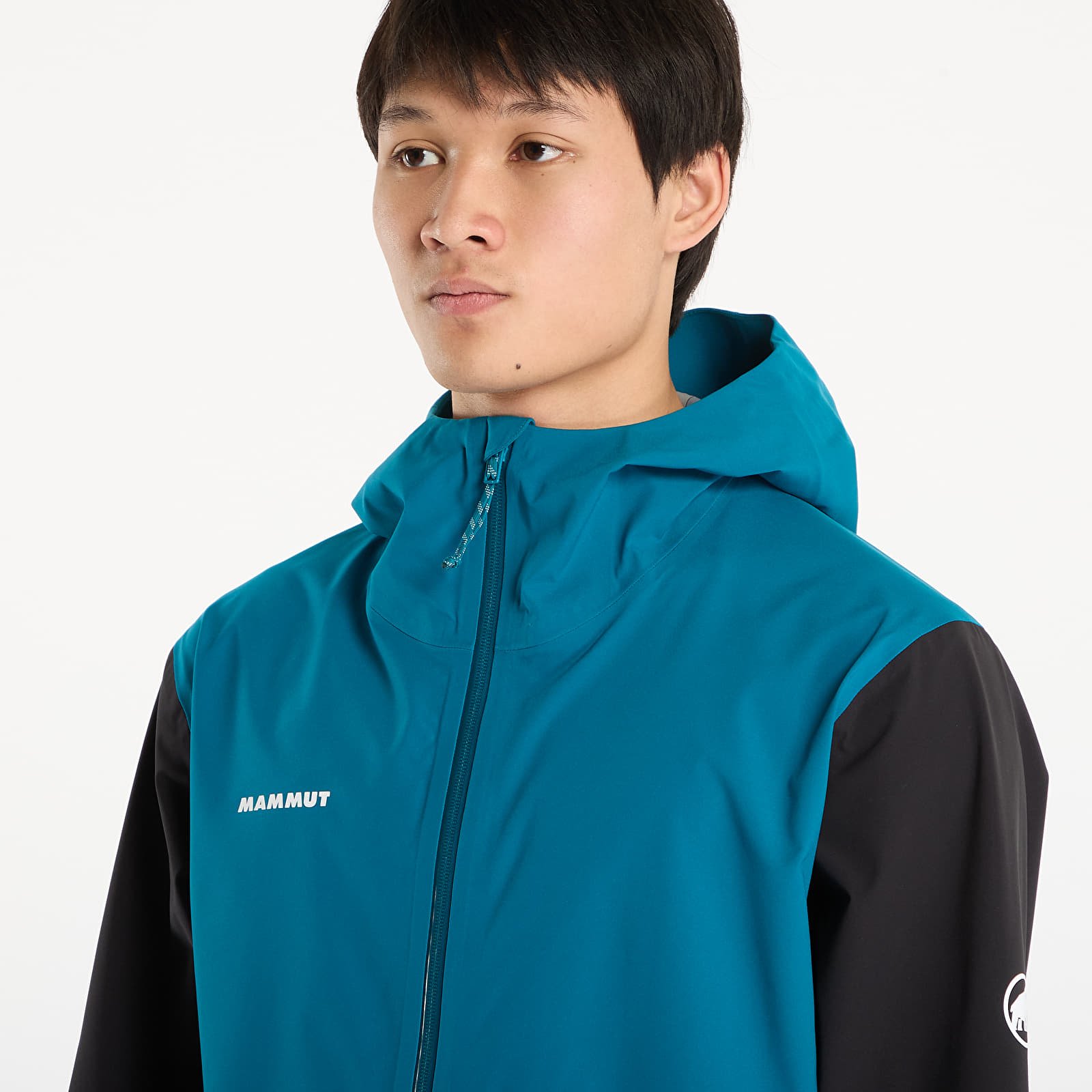 Jakker for menn Mammut Linard Guide HS Hooded Jacket Men Black/ Deep Teal