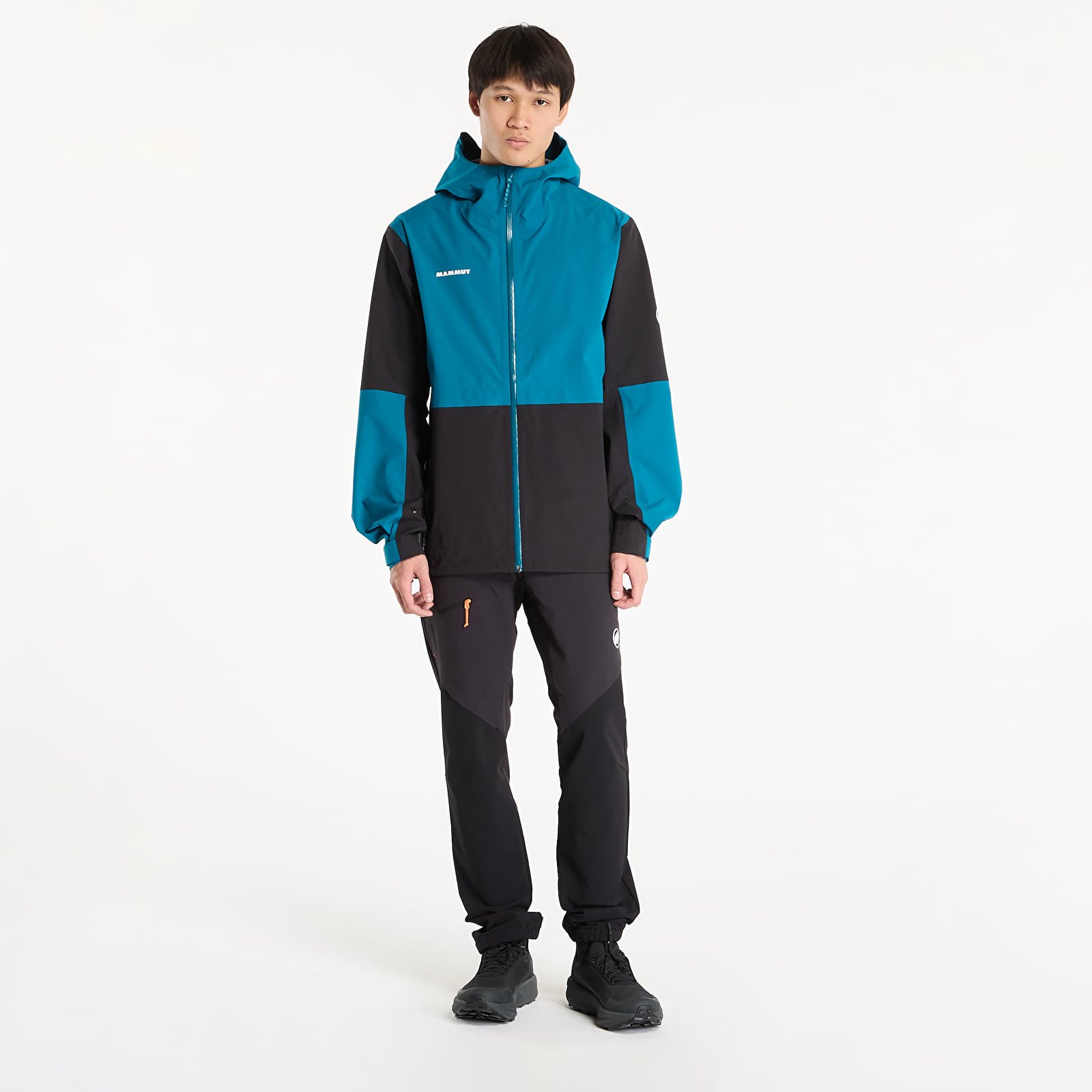 Jakker for menn Mammut Linard Guide HS Hooded Jacket Men Black/ Deep Teal