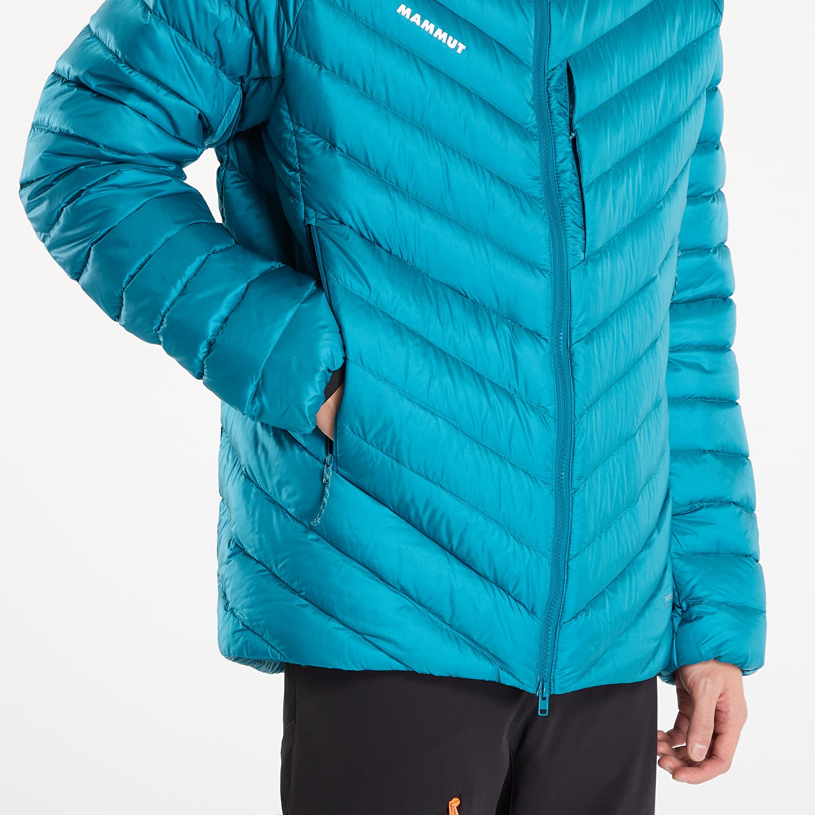 Herrenjacken Mammut Broad Peak IN Hooded Jacket Men Deep Teal/ Black