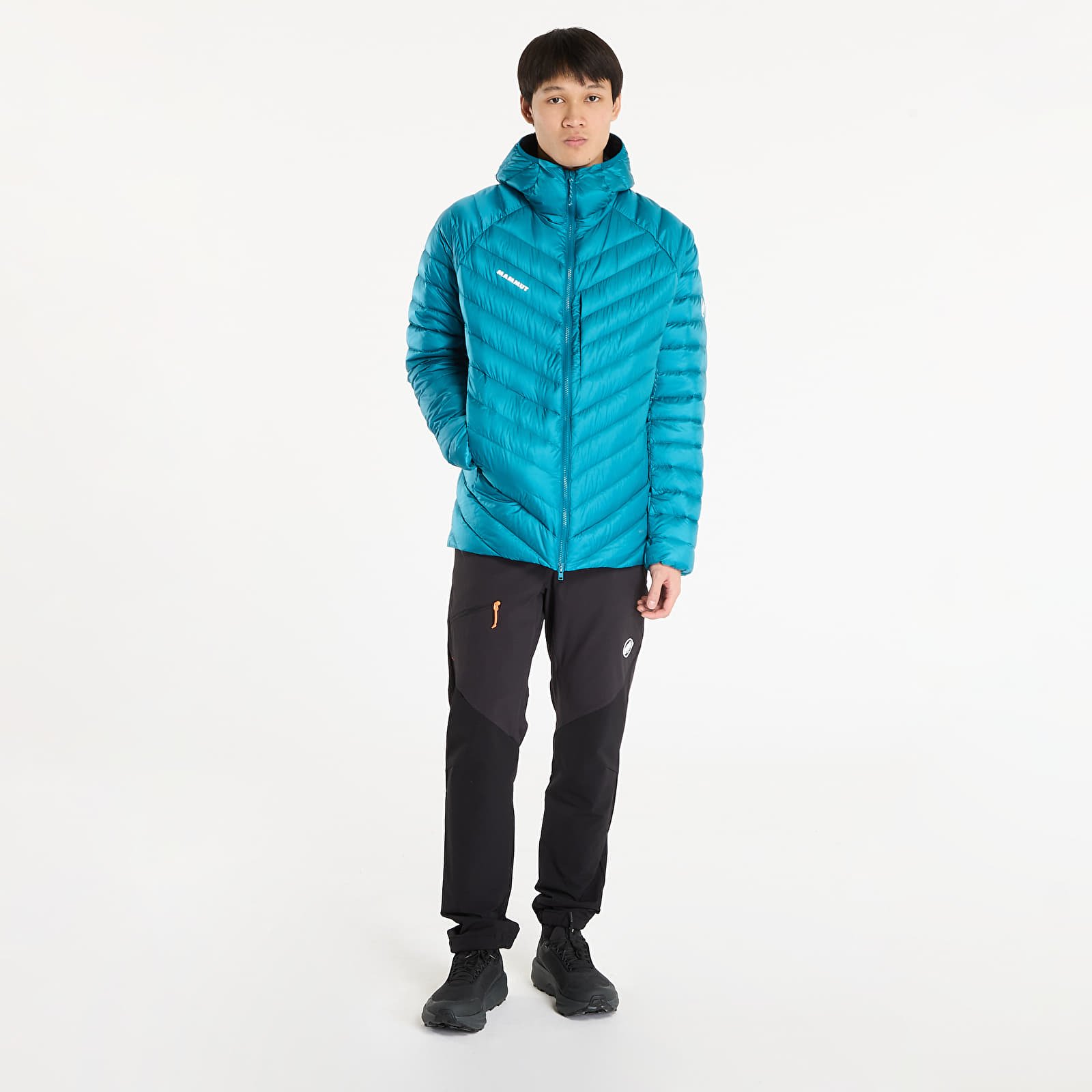 Herrenjacken Mammut Broad Peak IN Hooded Jacket Men Deep Teal/ Black