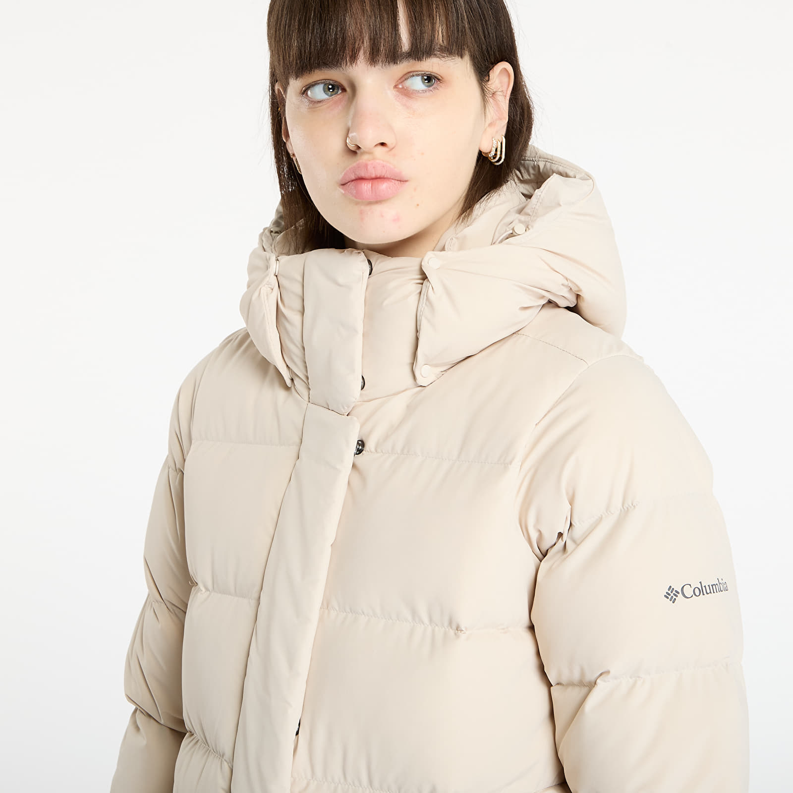 Striukės Columbia Amaze Puff™ Long Hooded Jacket Dark Stone