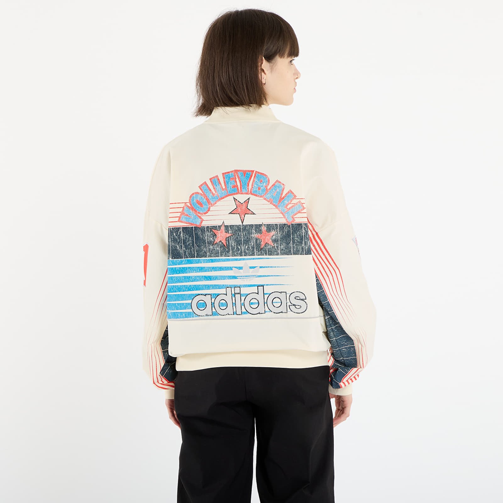 Mikiny adidas Archive Summersport Sweatshirt Cream White