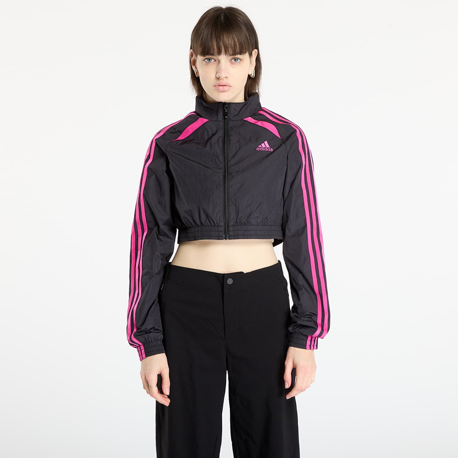 Jachetă adidas Teamgeist Adicolor Cropped Track Top Black L
