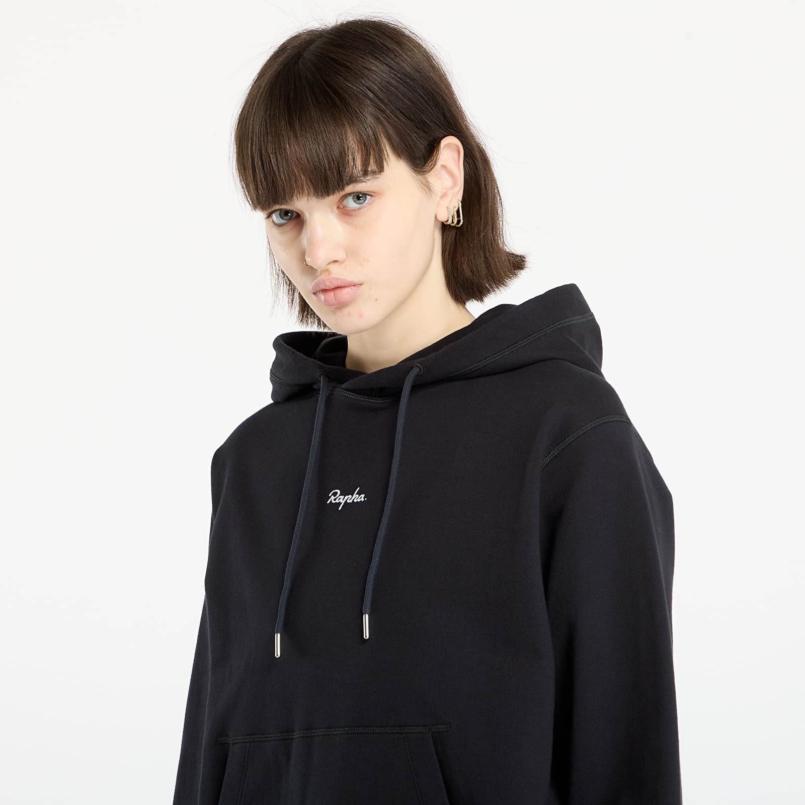 Γυναικεία φούτερ  Rapha Women's Cotton Hoodie Black/ White