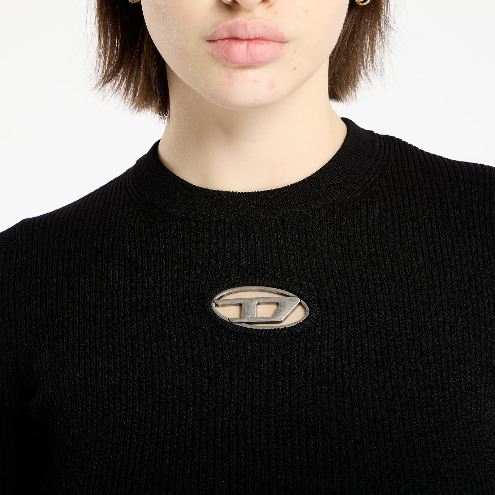 T-shirts DIESEL M-Valari-Ss Knitwear Black