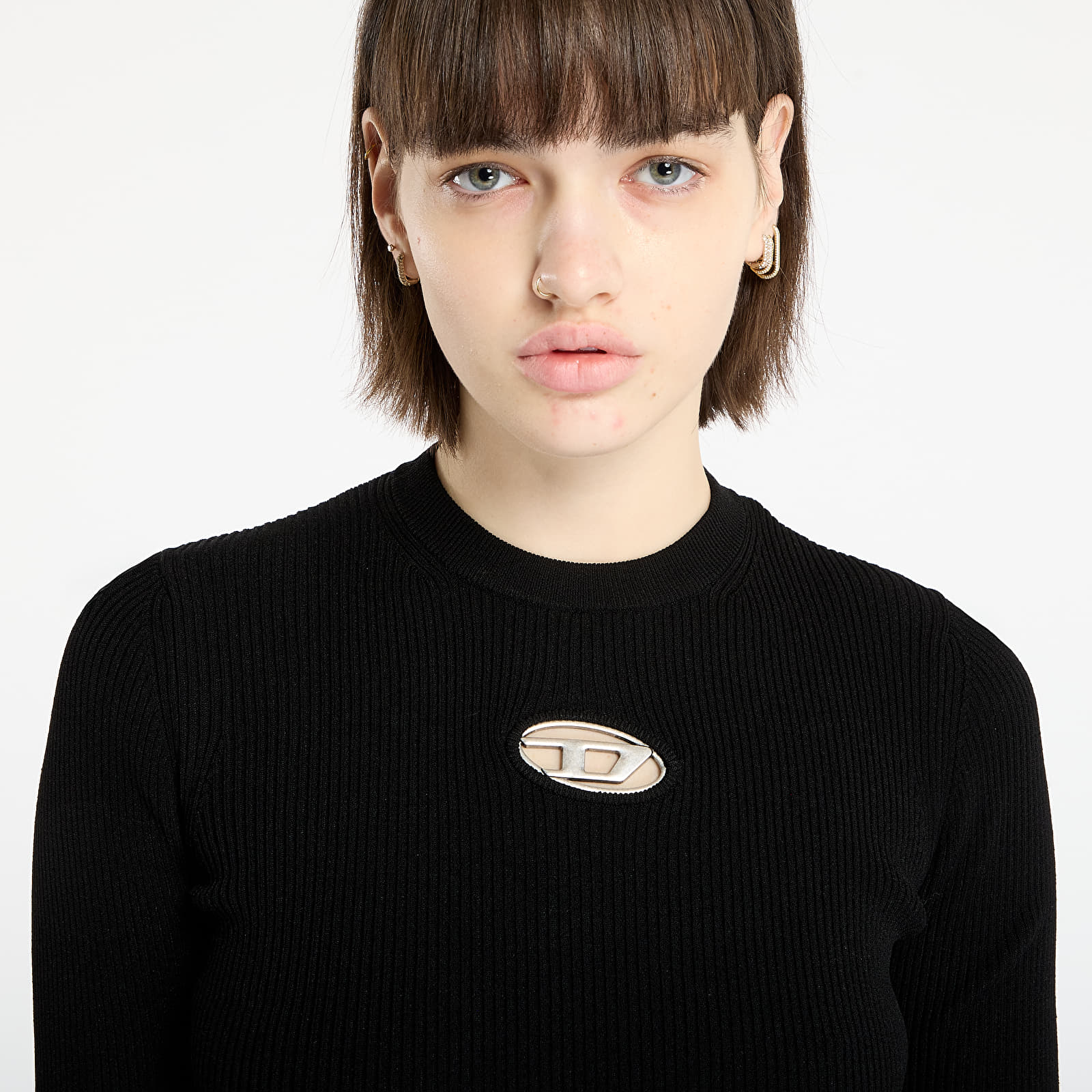 Mikiny DIESEL M-Valari Knitwear Black