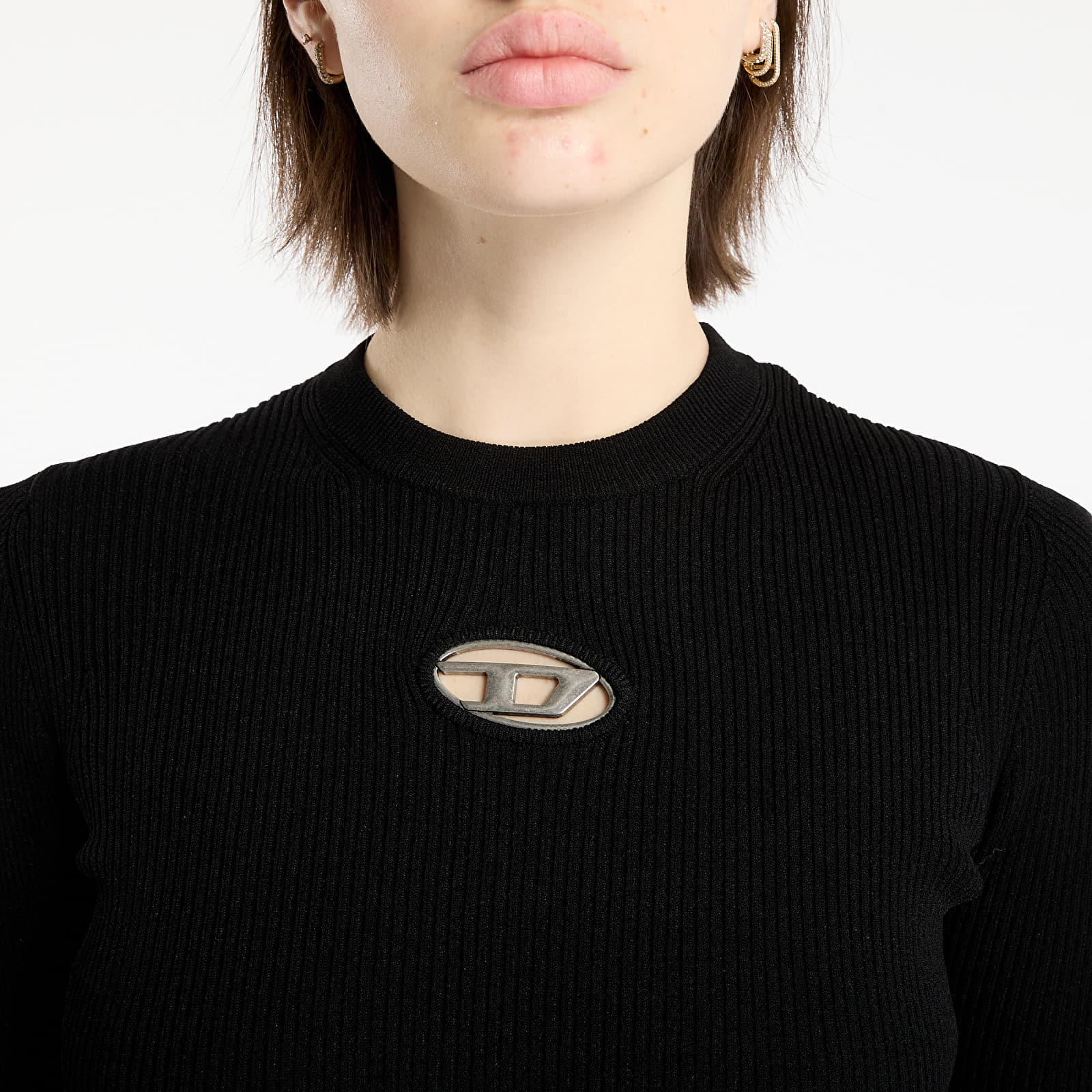 Mikiny DIESEL M-Valari Knitwear Black