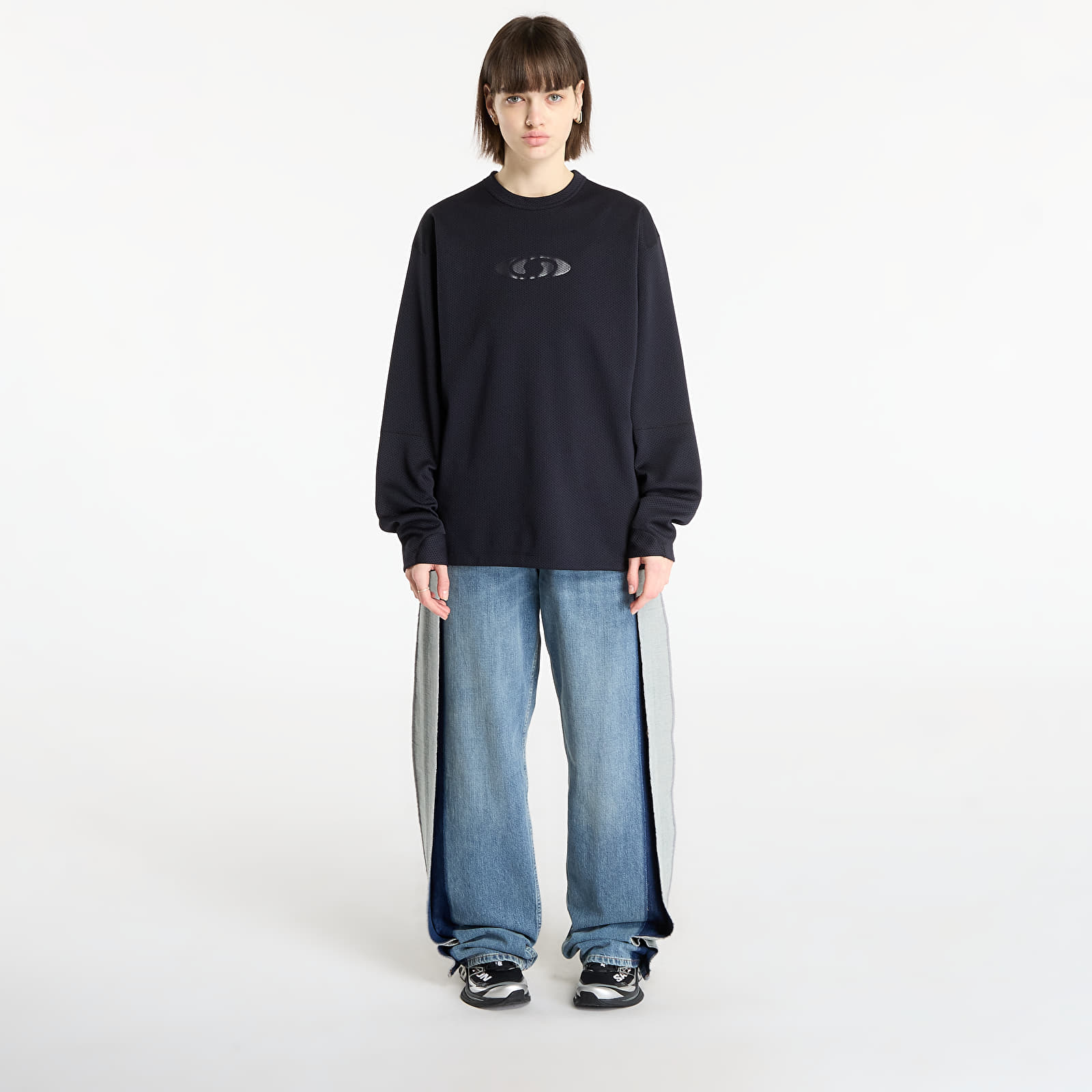 Damen T-Shirts  MM6 x Salomon Long-Sleeved Top Washed Black