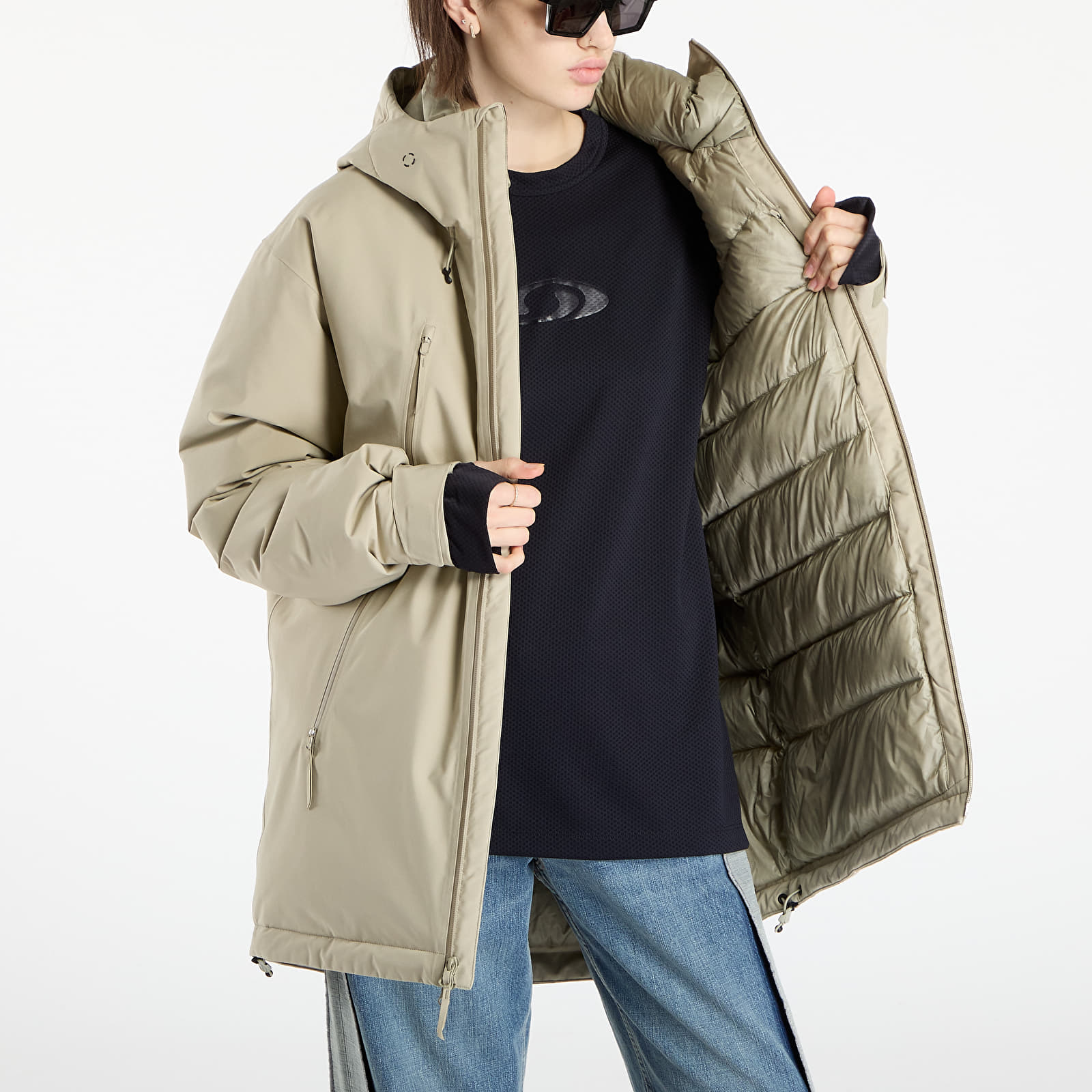 Jacken für Frauen MM6 x Salomon Rtw Avp Sportsjacket Abbey Stone