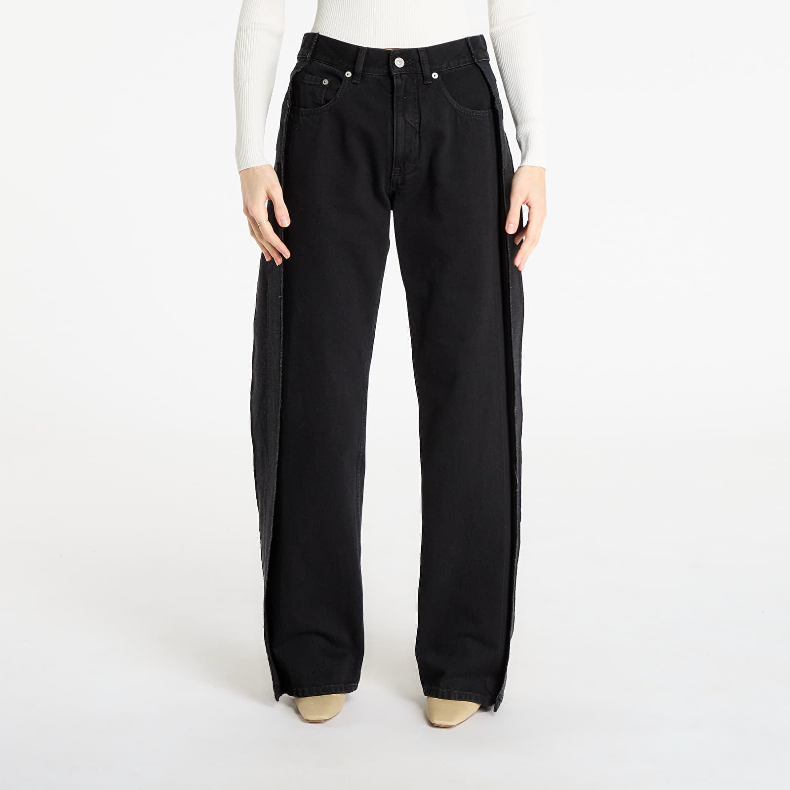 Blugi MM6 Rtw Show Pants 5 Pockets Black 29