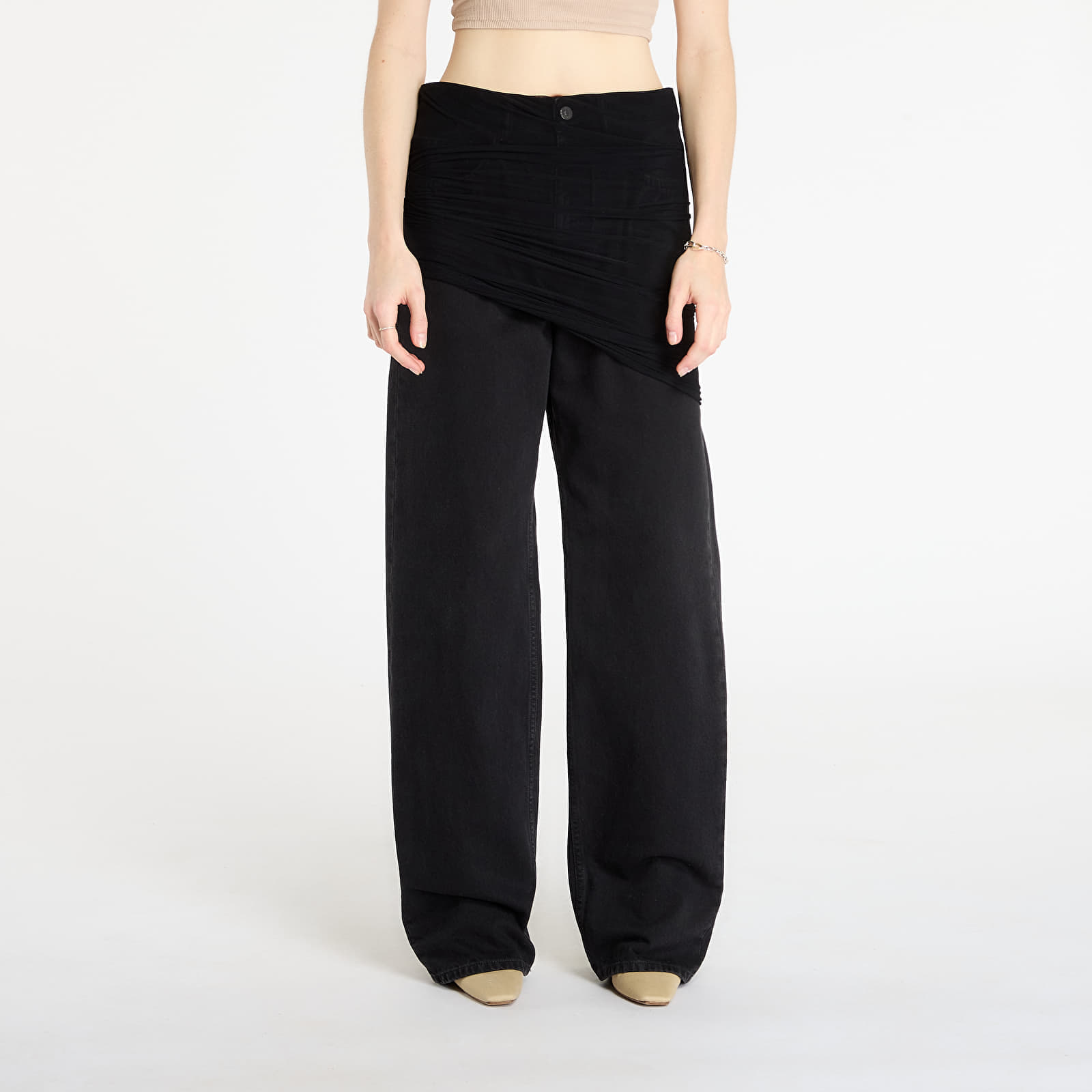 Blugi MM6 Rtw Show Pants 5 Pockets Black 28