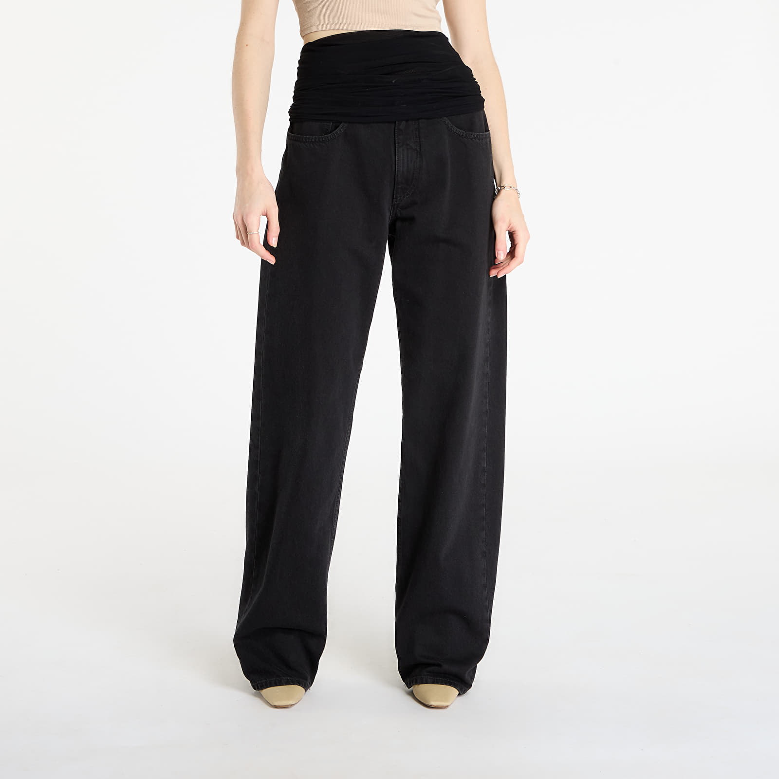 Dámské jeans MM6 Rtw Show Pants 5 Pockets Black