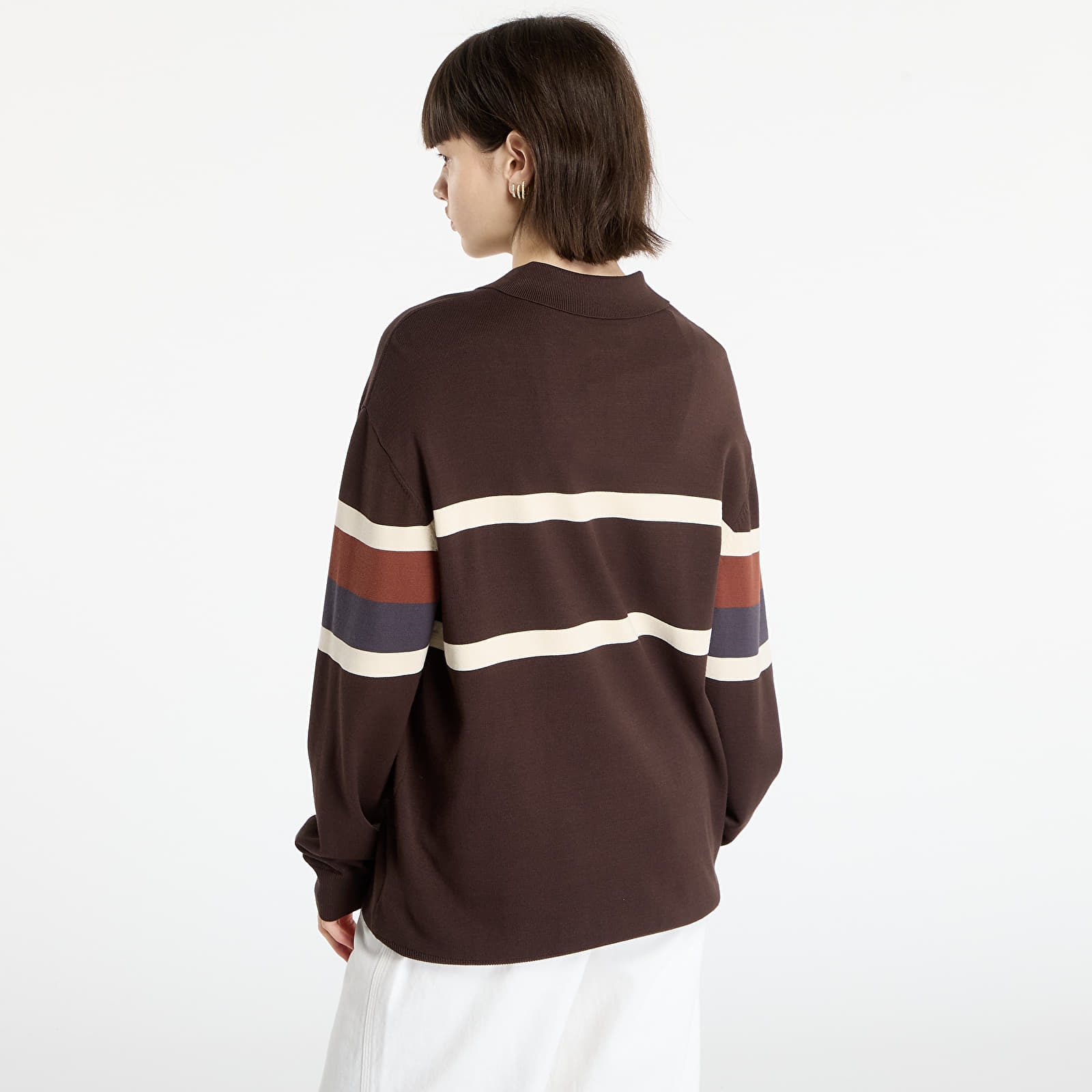 Pánské svetry New Era MLB LA Dodgers Knit Rugby Shirt UNISEX Brown