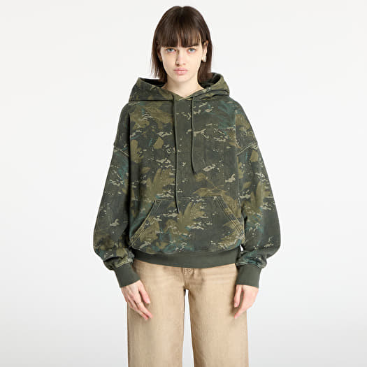 Sweatshirt Carhartt WIP Hooded Benton Sweat Camo Combi/ Green Garment Dyed