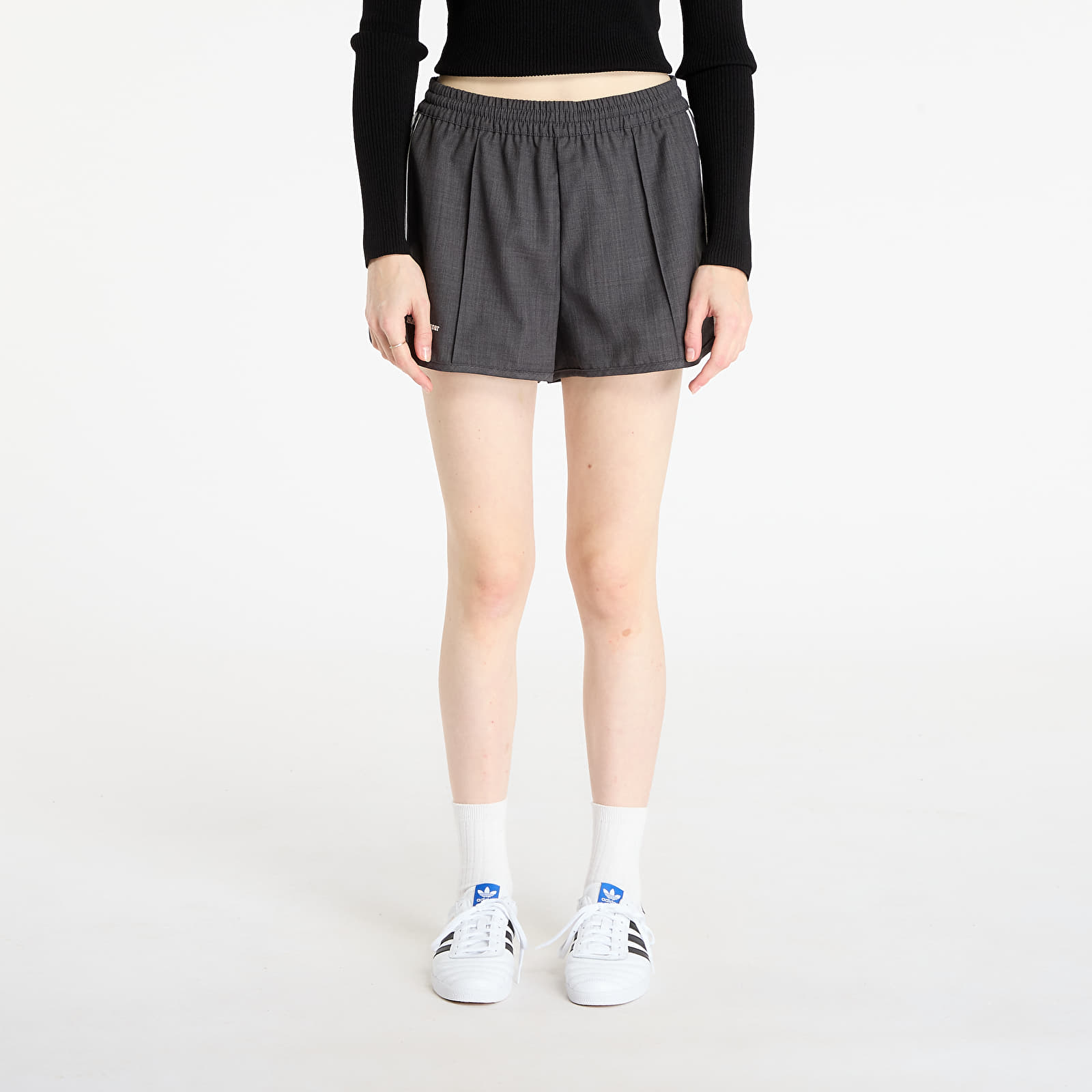 Shorts voor heren adidas x Wales Bonner Wool Short Dark Grey Heather/ Black/ White