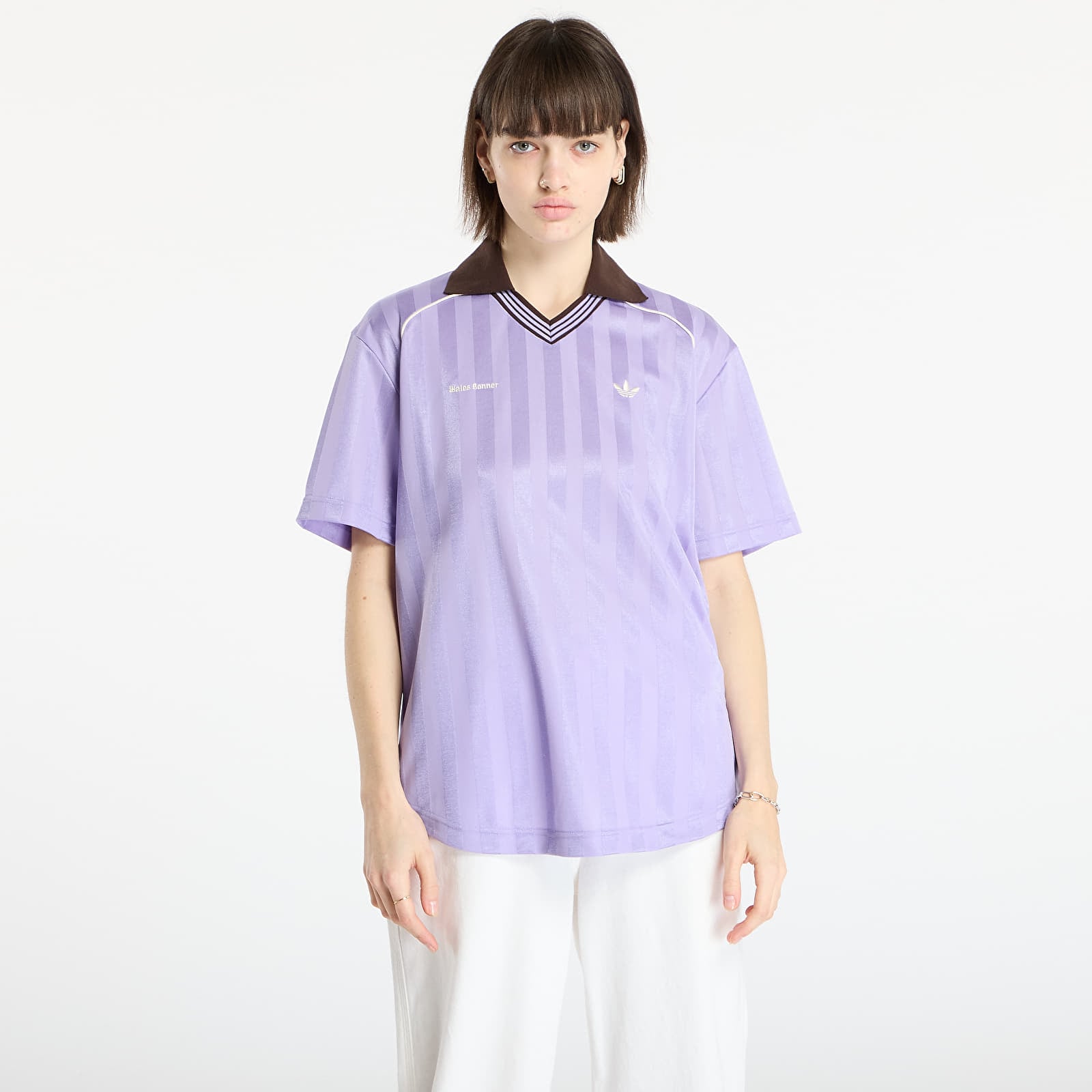 Muške majice kratkih rukava adidas x Wales Bonner Football T-Shirt UNISEX Light Purple