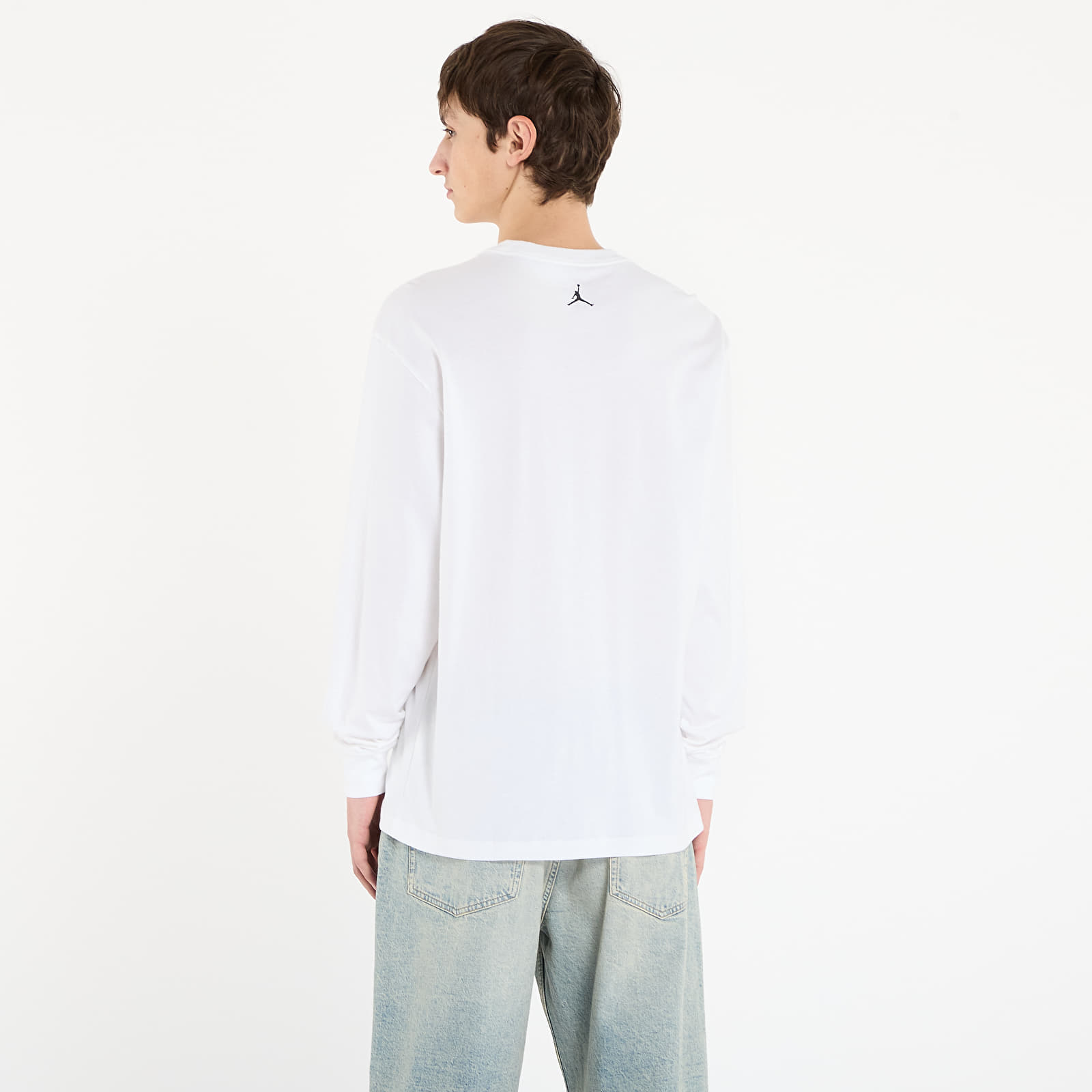 Pánská trička Jordan Men's Long-Sleeve Crew-Neck T-Shirt White/ Black