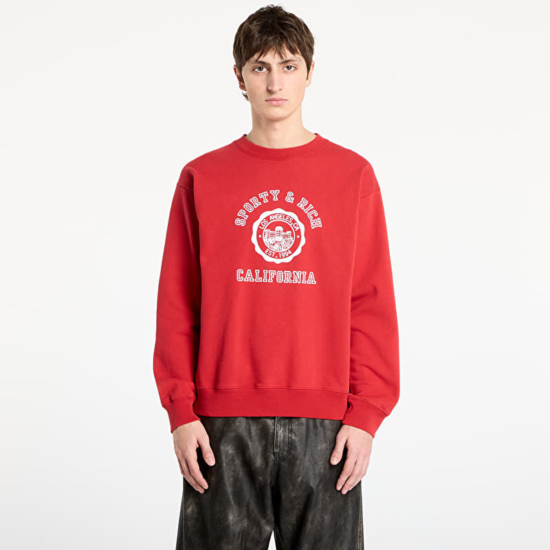 Sweatshirt Sporty & Rich California Emblem Crewneck UNISEX Ruby