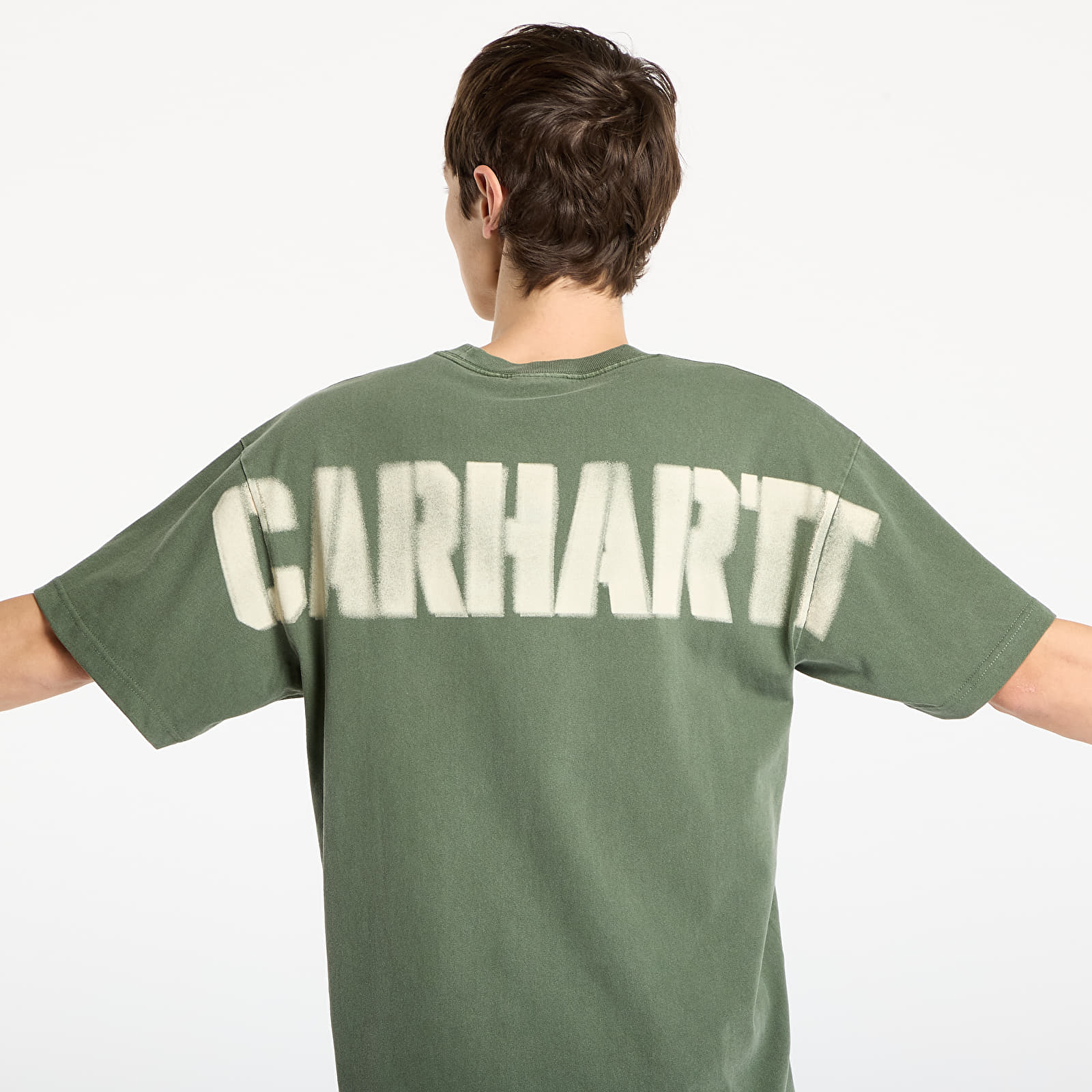 Majice T-shirt Carhartt WIP S/S RGGD T-Shirt Opuntia Garment Dyed
