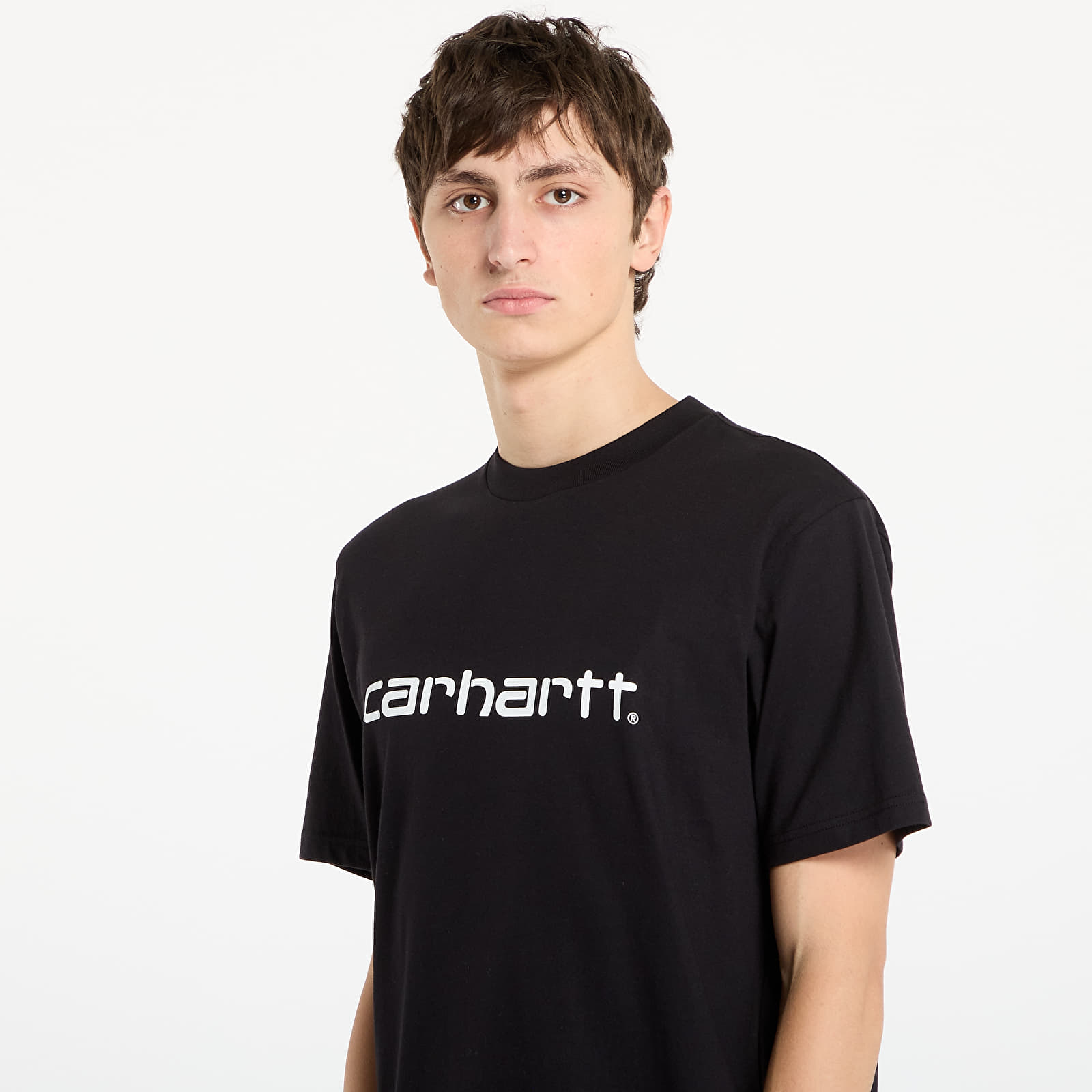 Heren T-shirts Carhartt WIP S/S Script T-Shirt Black/ White