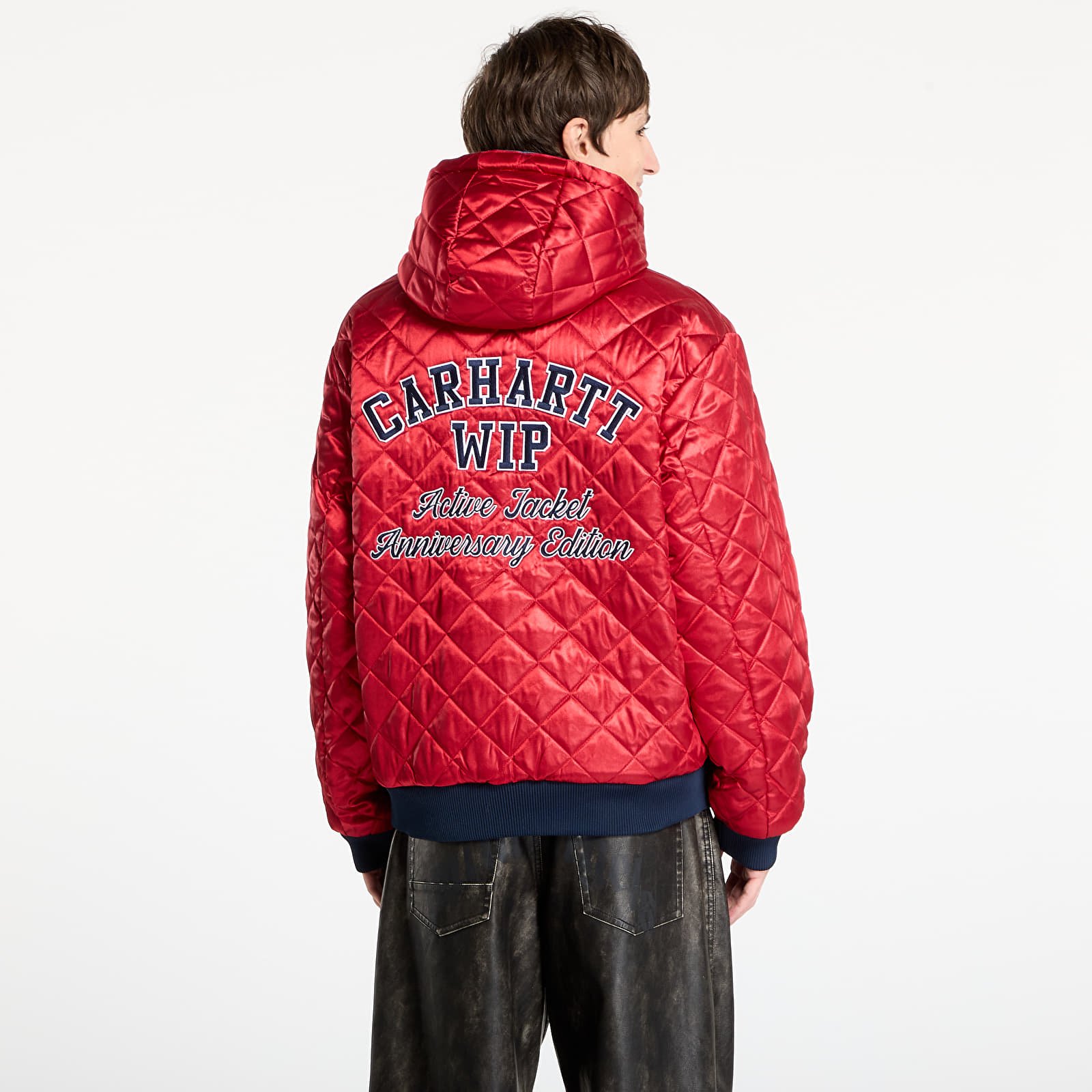 Bundy Carhartt WIP 50 Years Anniversary OG Active Jacket Canvas UNISEX Blue/ USA Red Stone Bleached