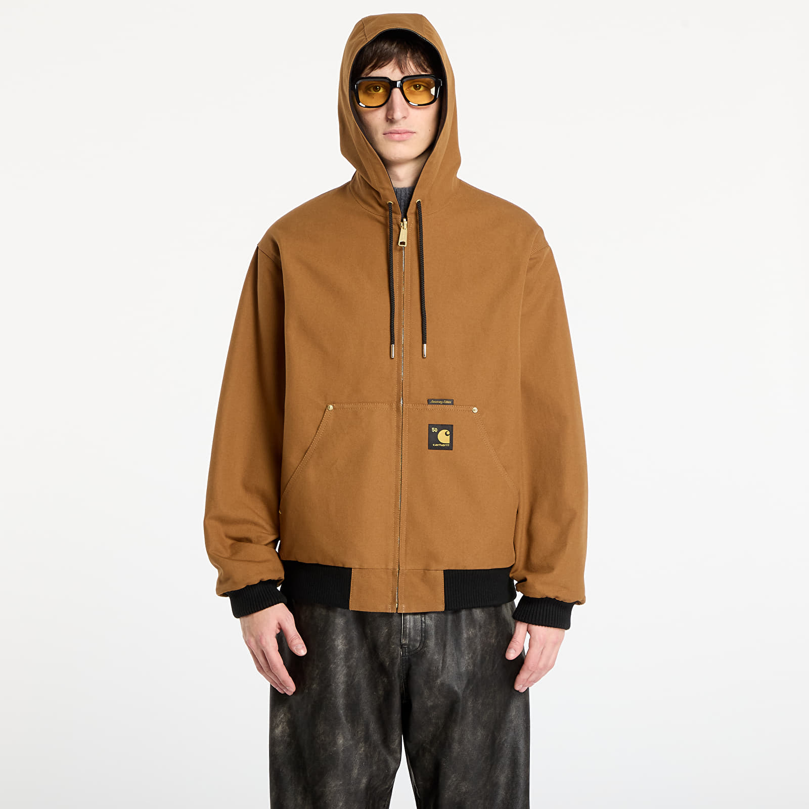 Pánské bundy Carhartt WIP 50 Years Anniversary OG Active Jacket Canvas UNISEX Black/ Hamilton Brown
