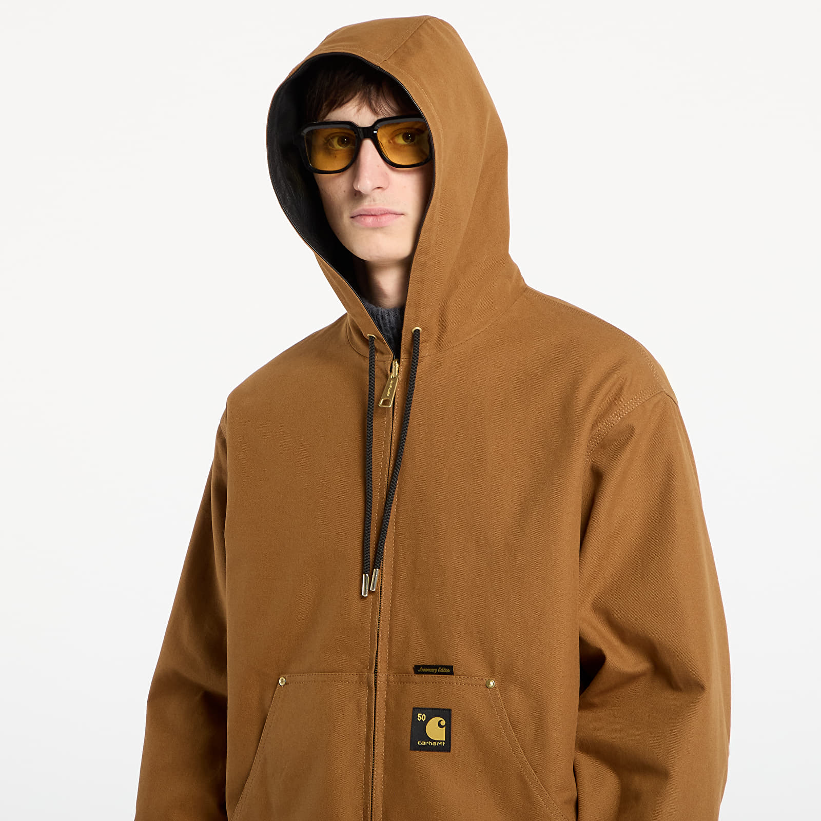Pánské bundy Carhartt WIP 50 Years Anniversary OG Active Jacket Canvas UNISEX Black/ Hamilton Brown