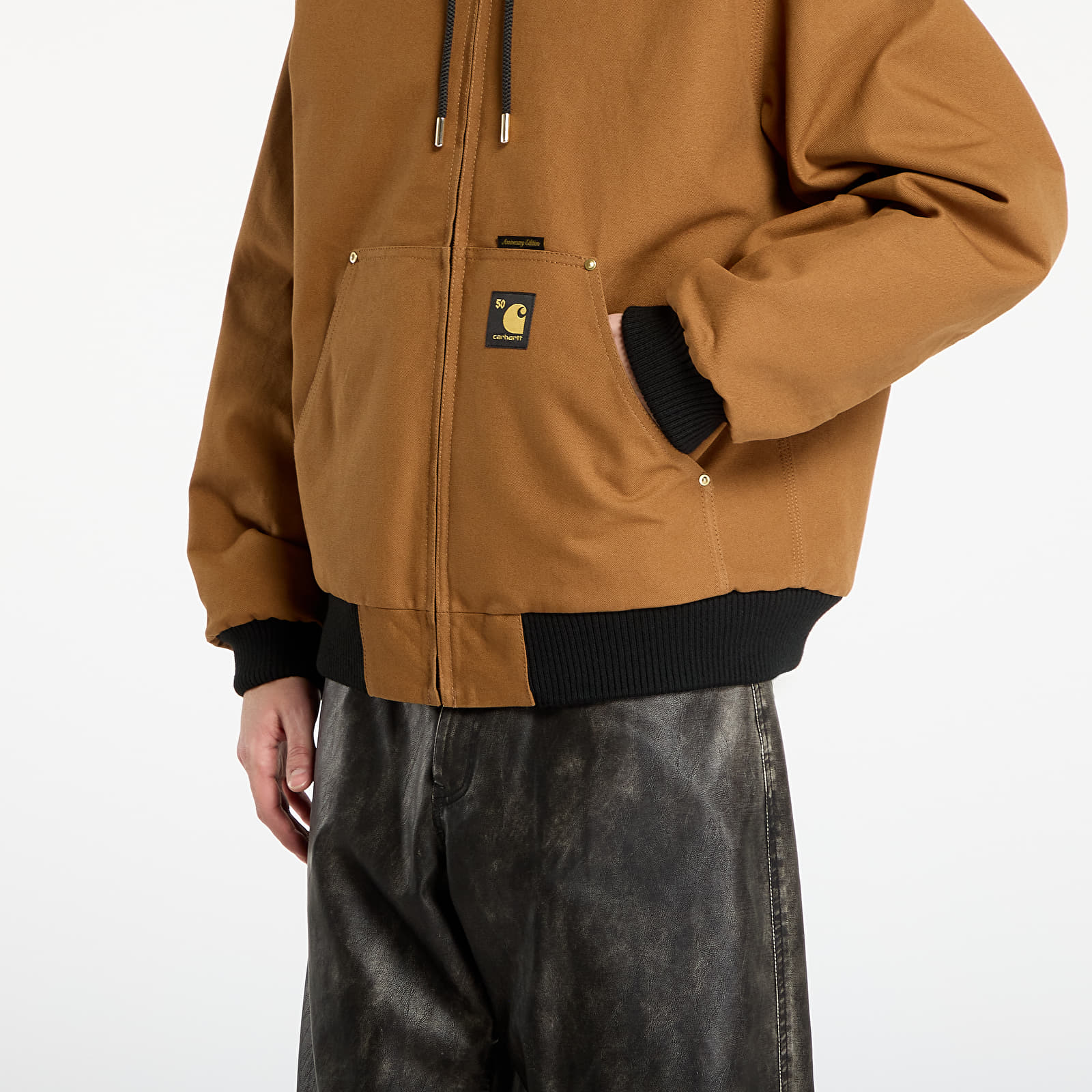 Pánské bundy Carhartt WIP 50 Years Anniversary OG Active Jacket Canvas UNISEX Black/ Hamilton Brown