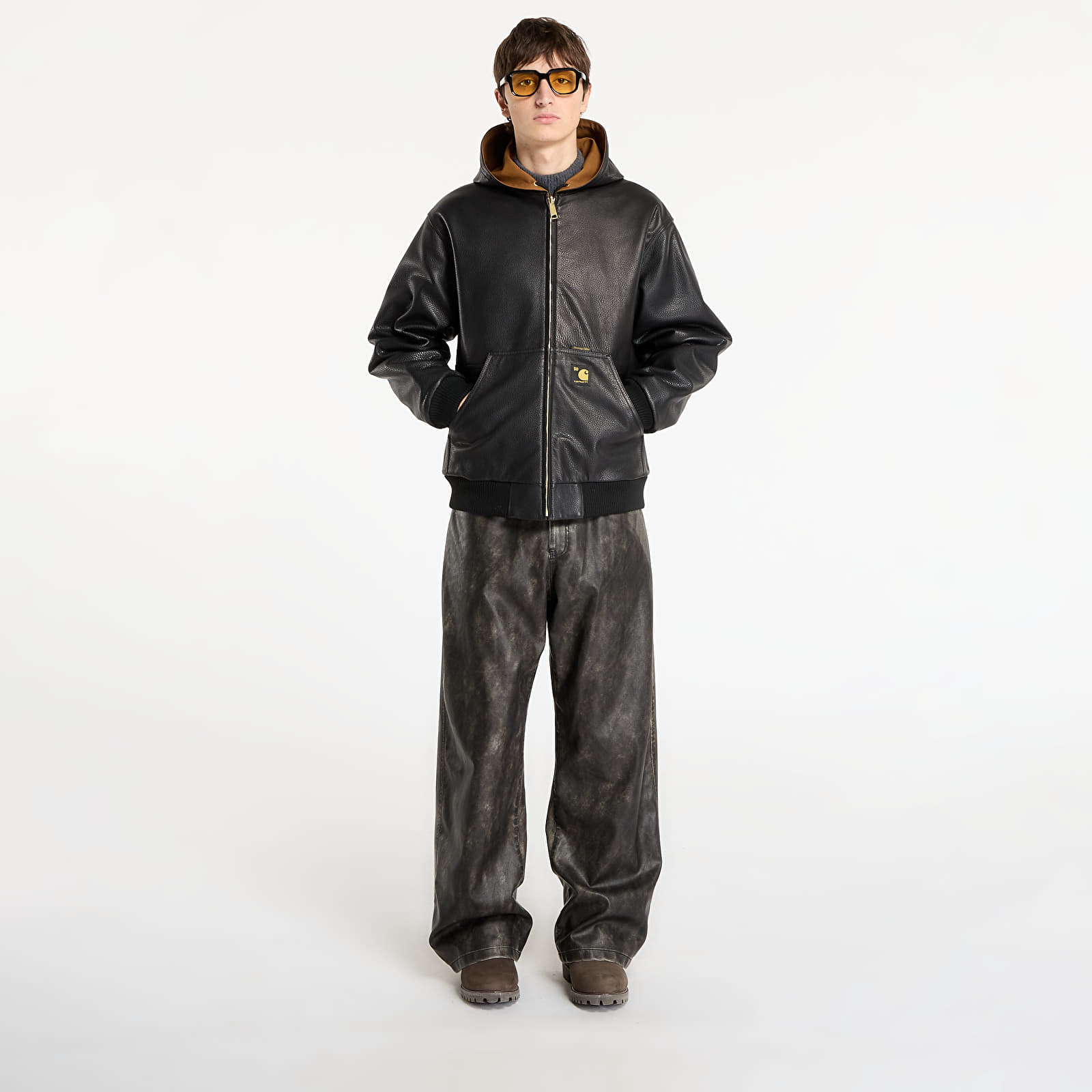 Pánské bundy Carhartt WIP 50 Years Anniversary OG Active Jacket Canvas UNISEX Black/ Hamilton Brown