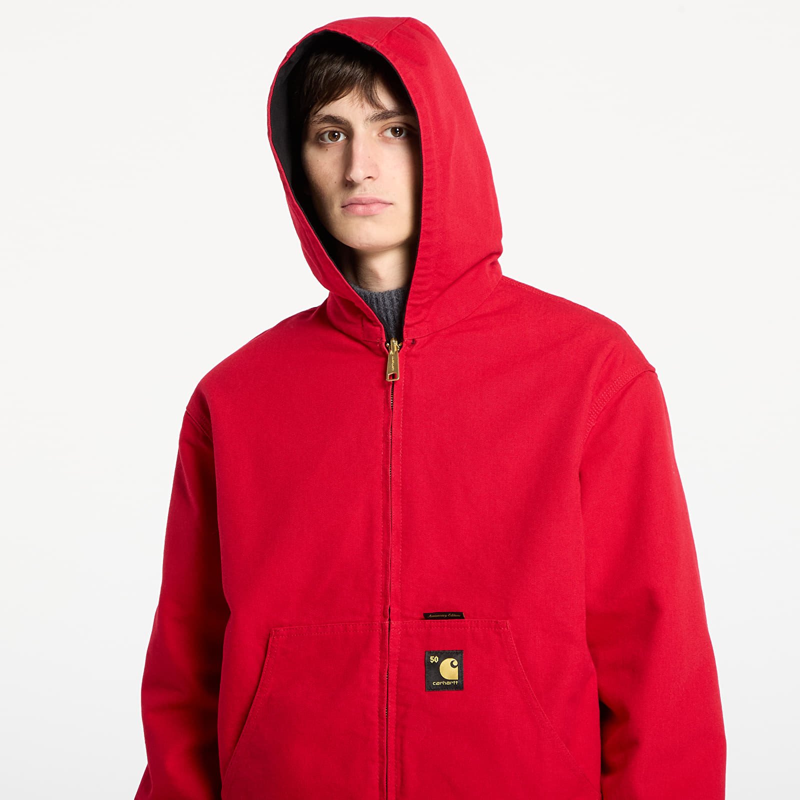 Bundy Carhartt WIP 50 Years Anniversary OG Active Jacket Canvas UNISEX Black/ USA Red Rinsed