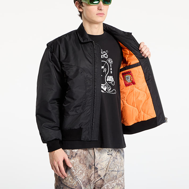 Brain Dead Embroidered 3D Flight Jacket Black | Footshop