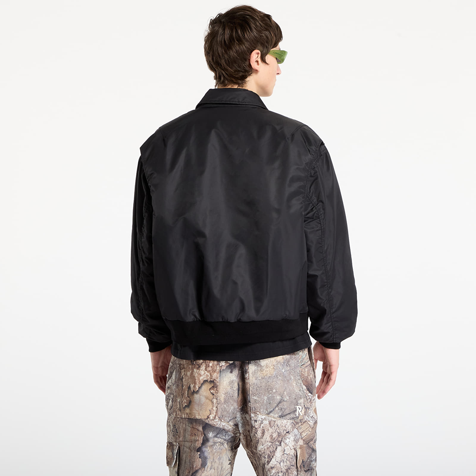 Pánské bundy Brain Dead Embroidered 3D Flight Jacket Black