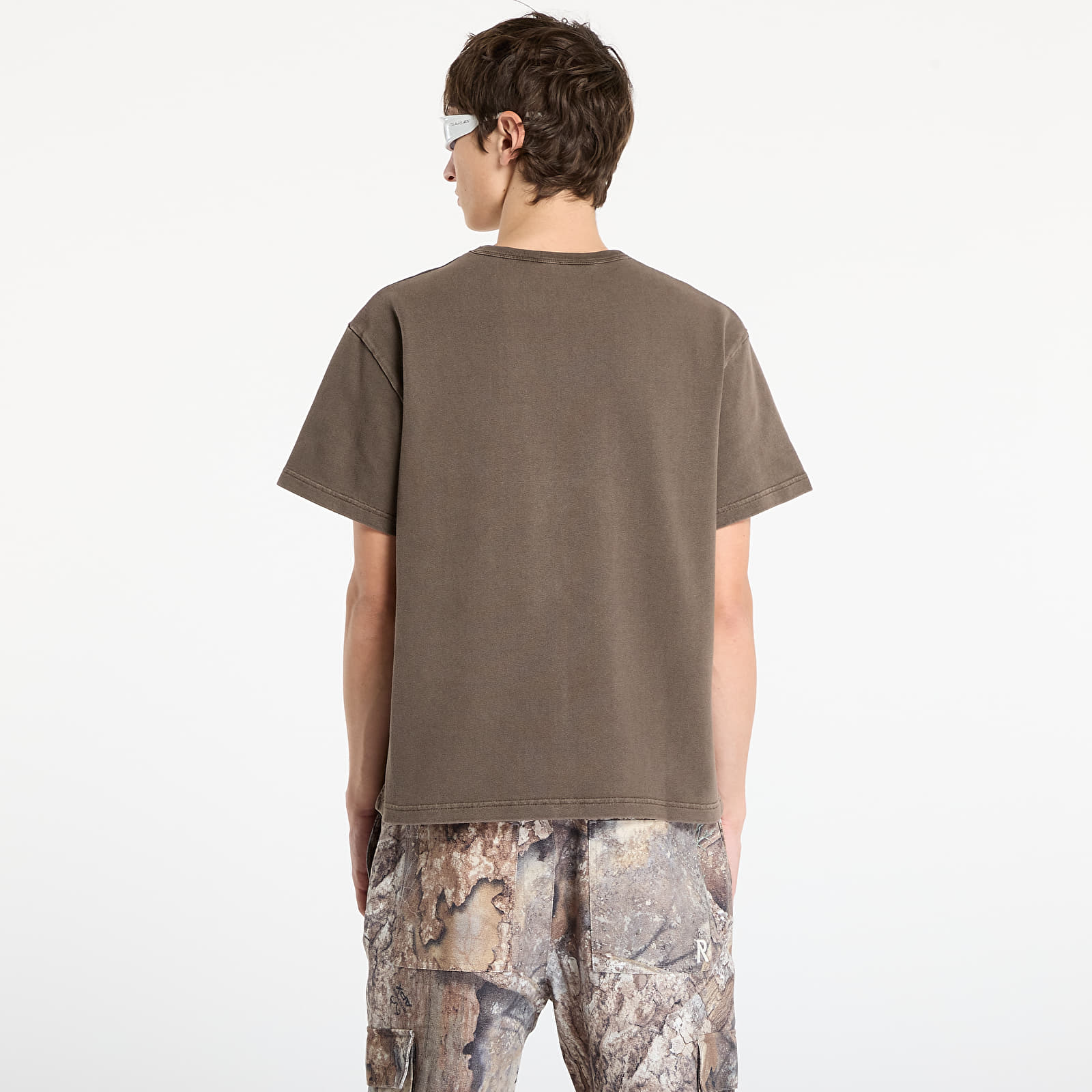 Trička Brain Dead Heavyweight 3D Embroidery Logohead T-Shirt Brown