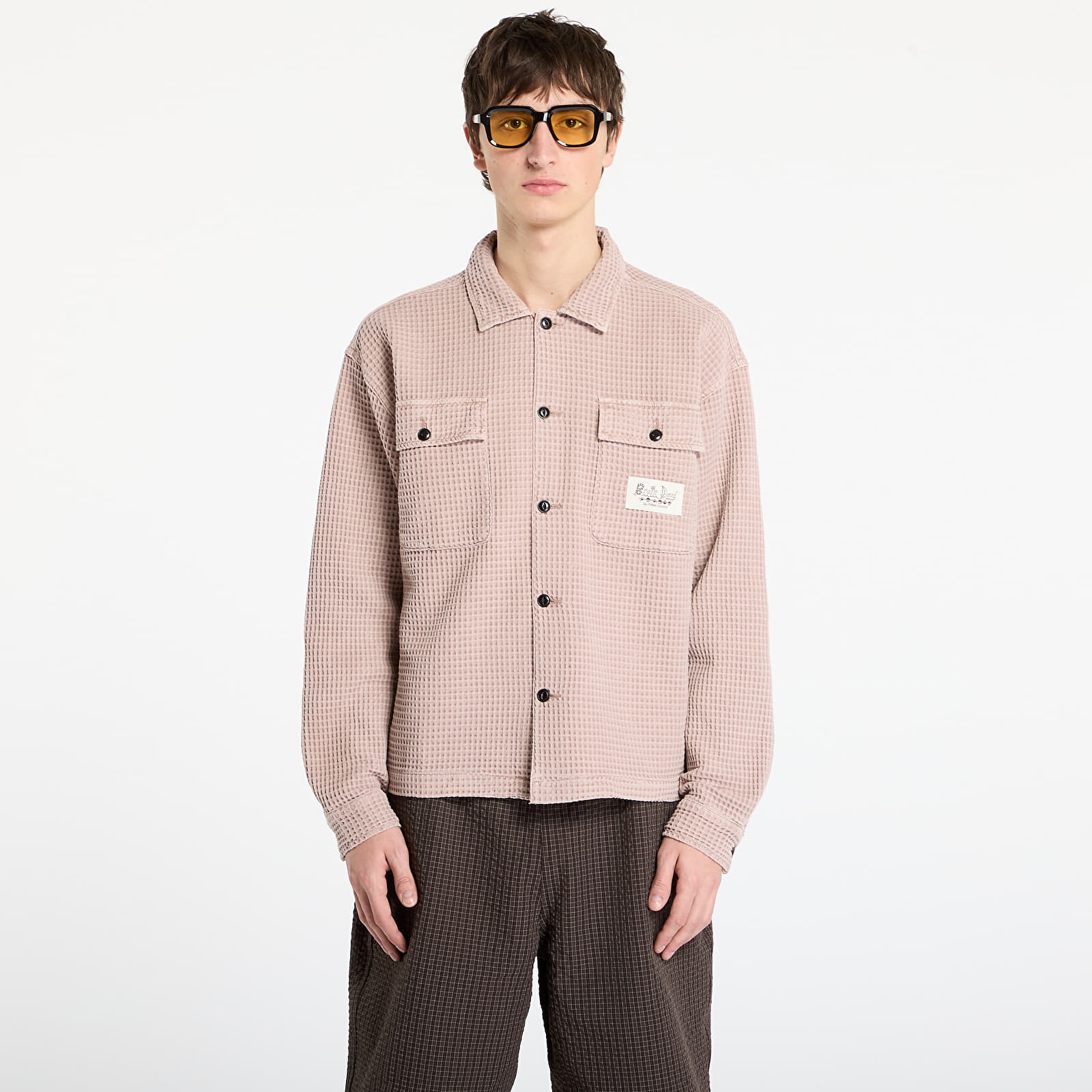 Camisas Brain Dead Waffle Button Front Shirt Sand