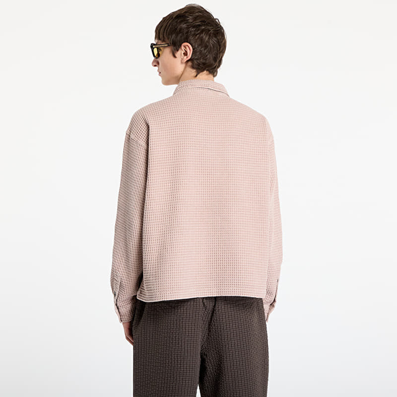 ジャケット・アウター Brain Dead waffle shirt jacket pink Brain Dead Waffle Button Front Shirt Sand | Footshop