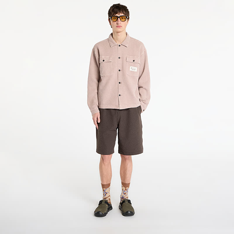 Shirts Brain Dead Waffle Button Front Shirt Sand