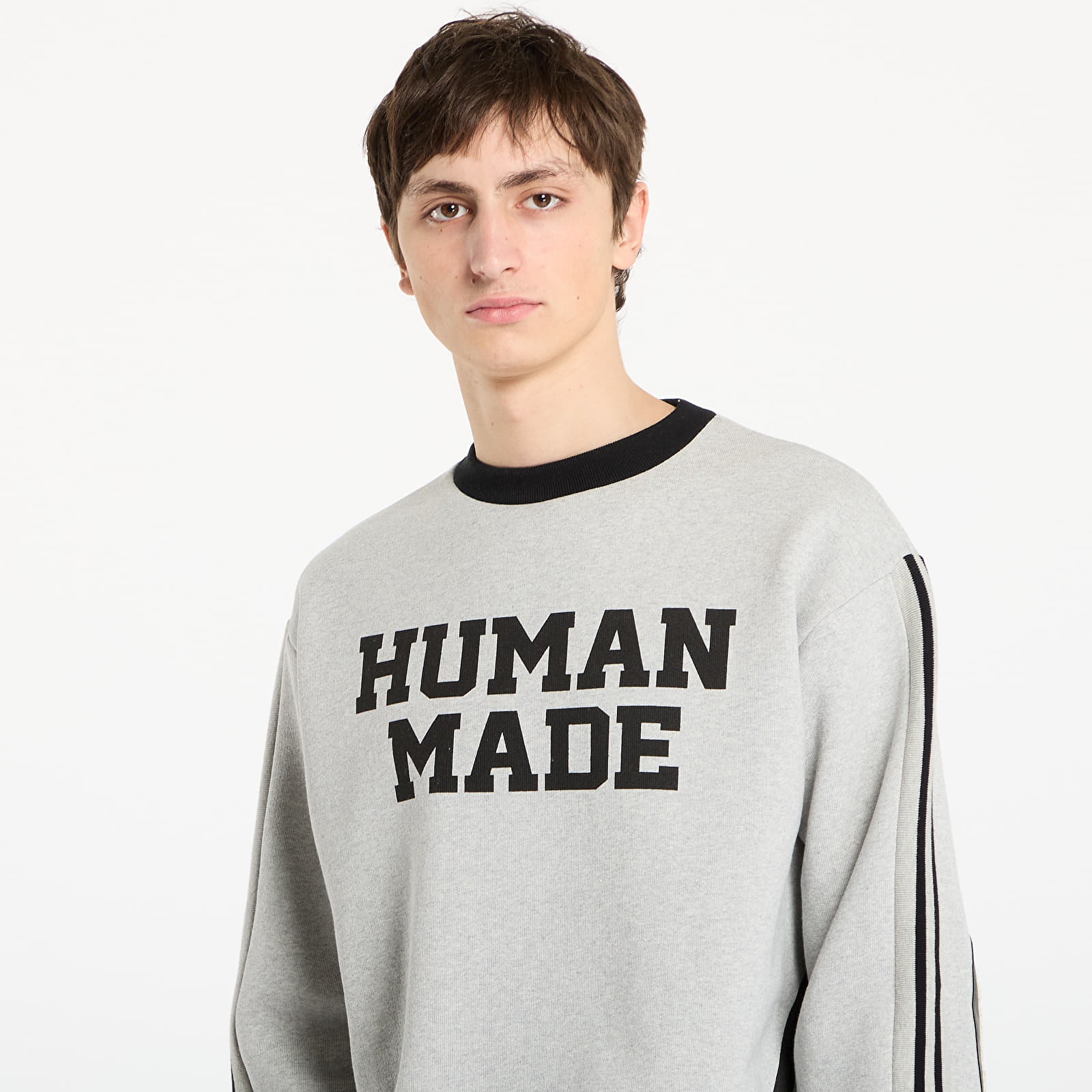 Pánské mikiny HUMAN MADE Elbow Patch Sweatshirt UNISEX Gray