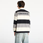 T-shirts HUMAN MADE Rugby Shirt UNISEX Black (HM30CS006BK) | Footshop