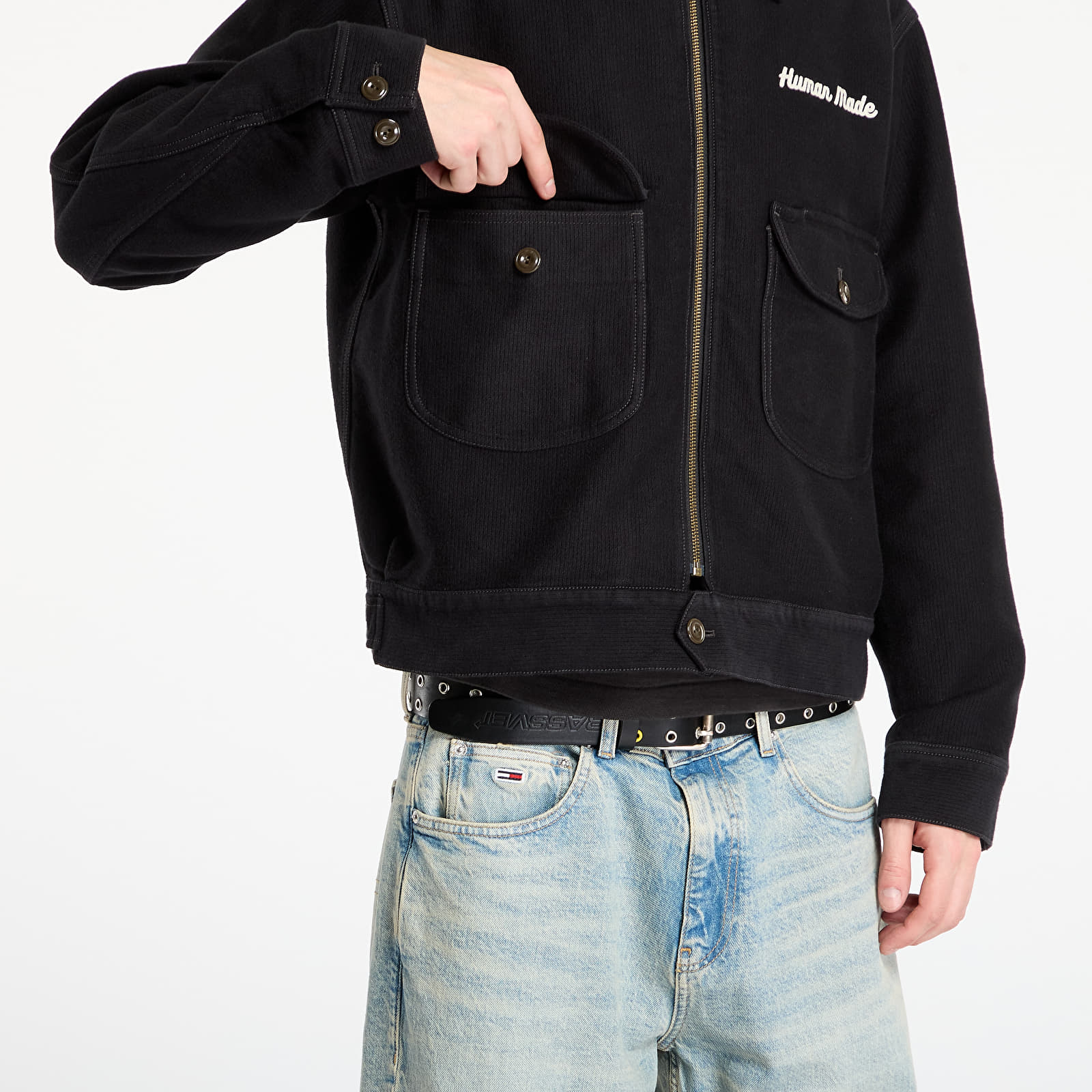 Pánské bundy HUMAN MADE Zip-Up Work Jacket UNISEX Black