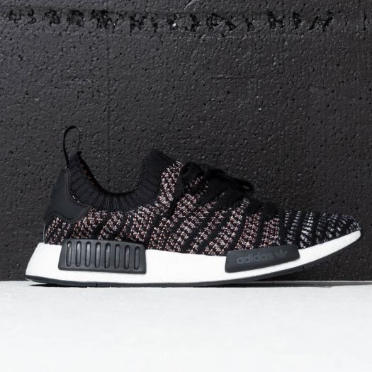 Men s shoes adidas NMD R1 STLT Primeknit Core Black Grey Four Solar Pink Footshop