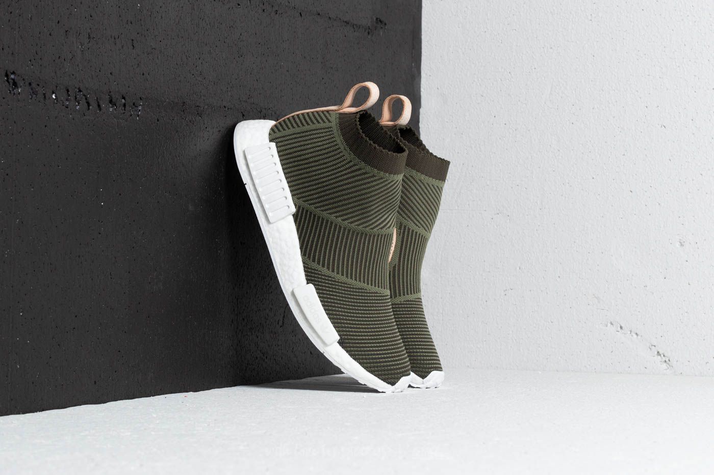 Herren Sneaker und Schuhe adidas NMD_CS1 Primeknit Khaki/ Olive/ White