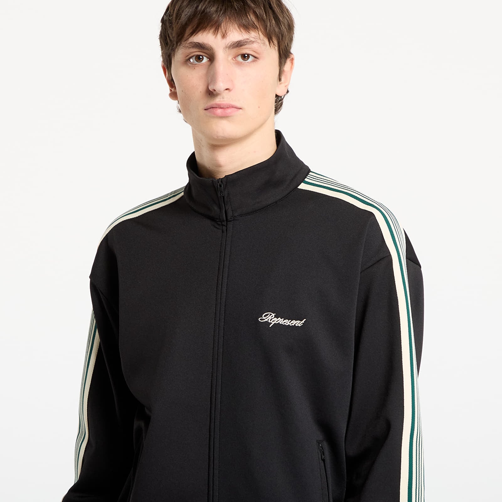 Meeste jakid REPRESENT Taped Track Jacket UNISEX Jet Black