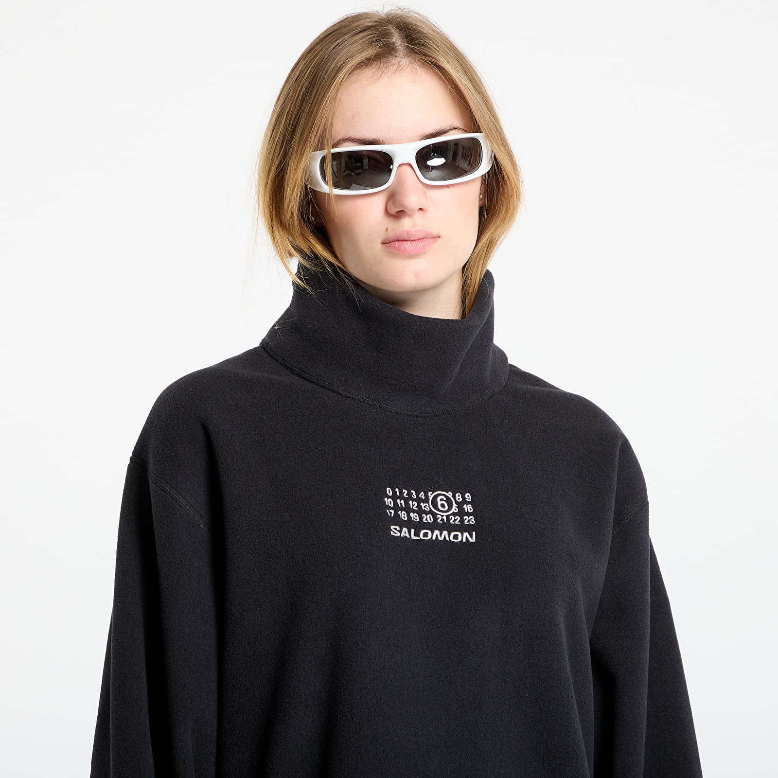 Džemperiai su gobtuvais ir džemperiai MM6 Rtw Avp Long-Sleeved Top Washed Black