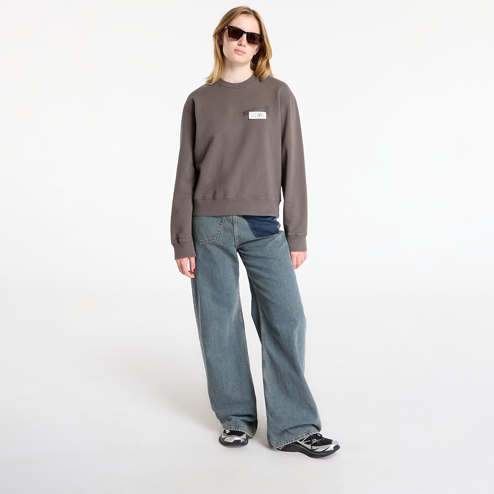 Sweatjacken und Sweatshirts MM6 Rtw Show Sweatshirt Grey